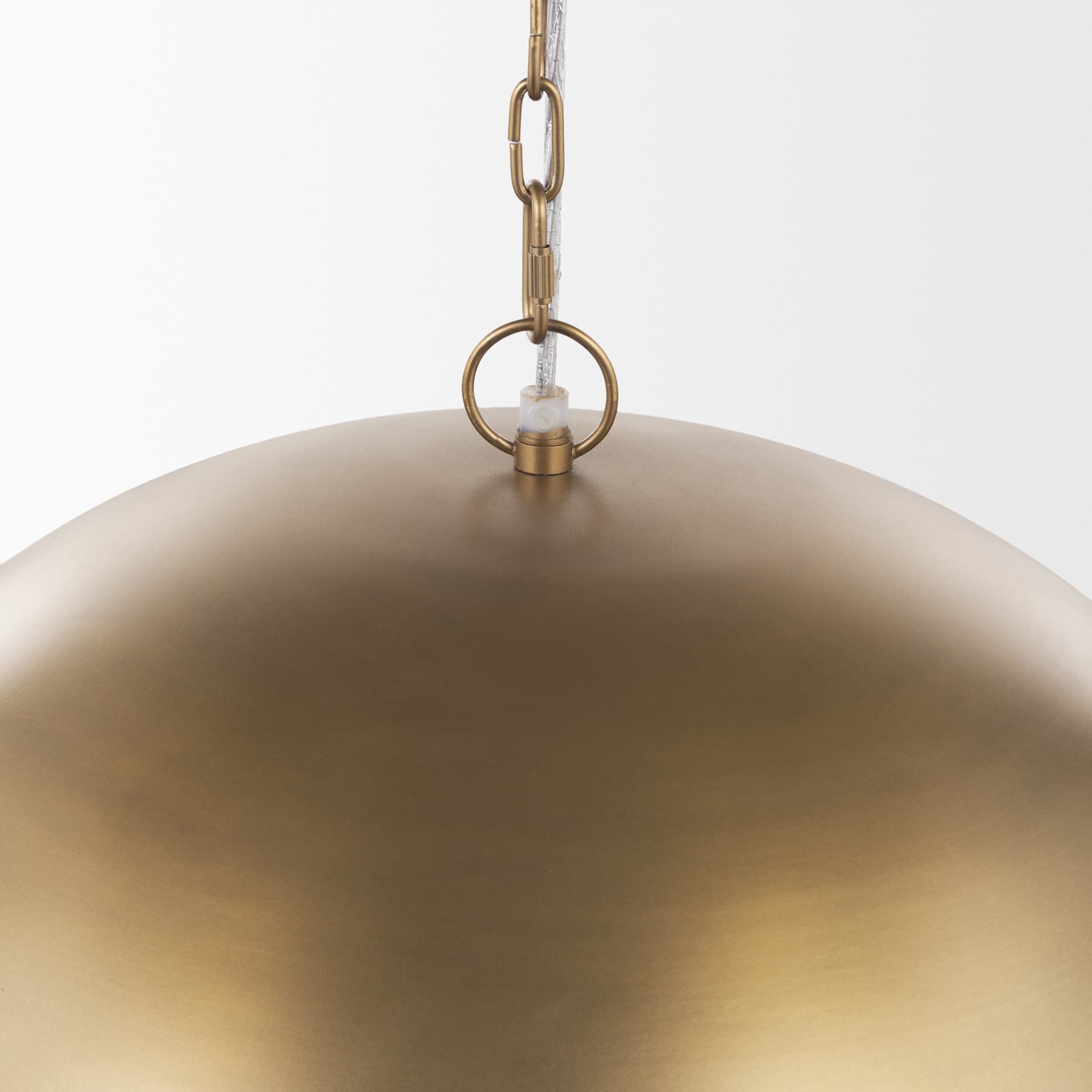 Sanne Antiqued Gold Metal w/ Silver Foil Large Pendant Light — product photograph