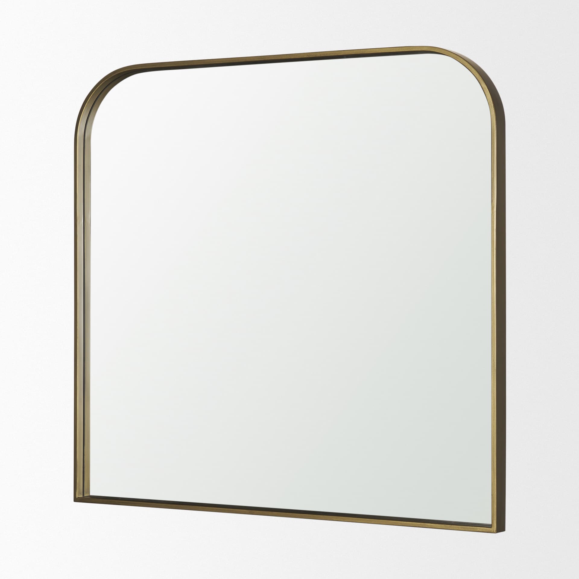 Timon Brushed Gold Square Arched Mirror — product photograph