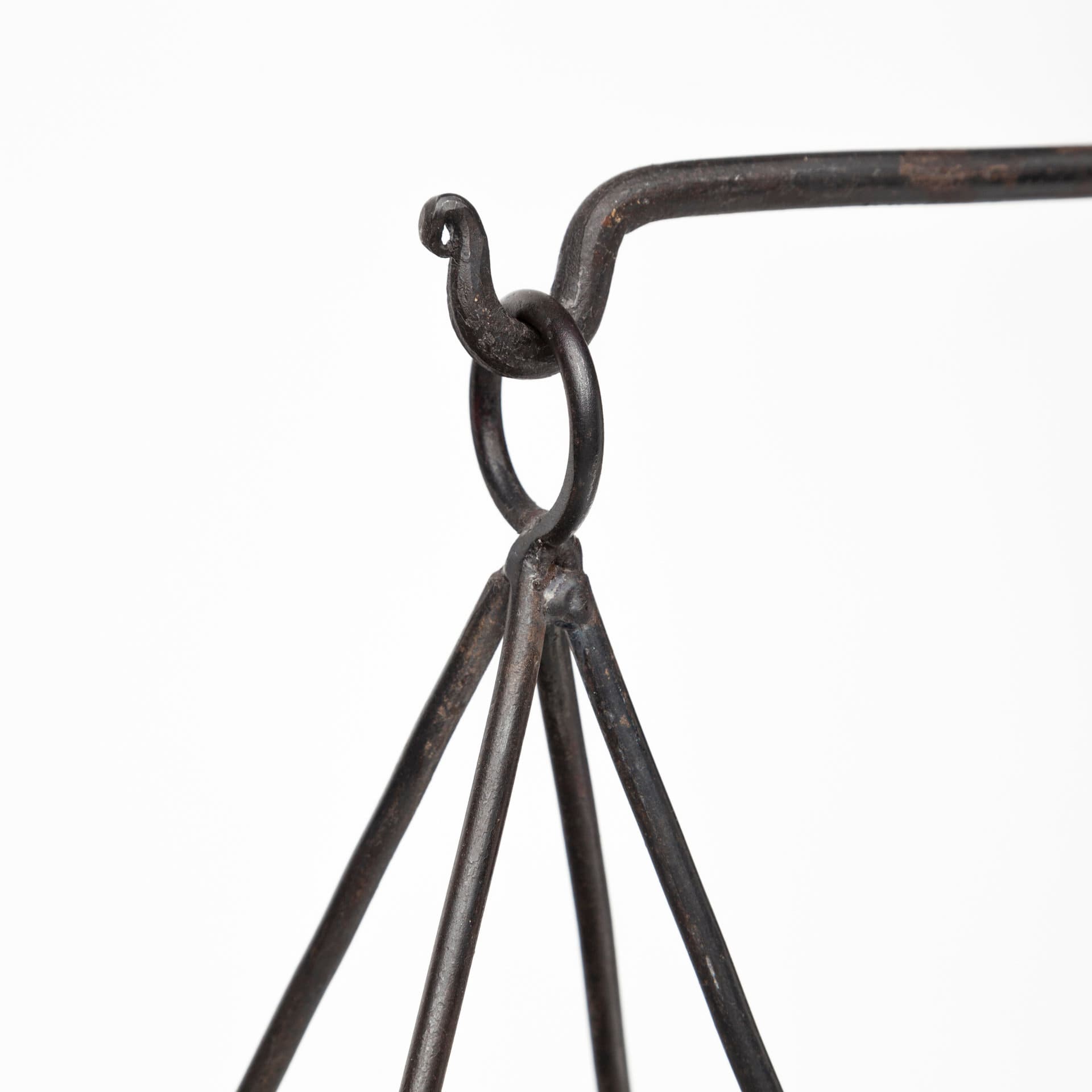 Adilah 16L x 10W Black Metal Vintage Inspired Weighing Scale — product photograph