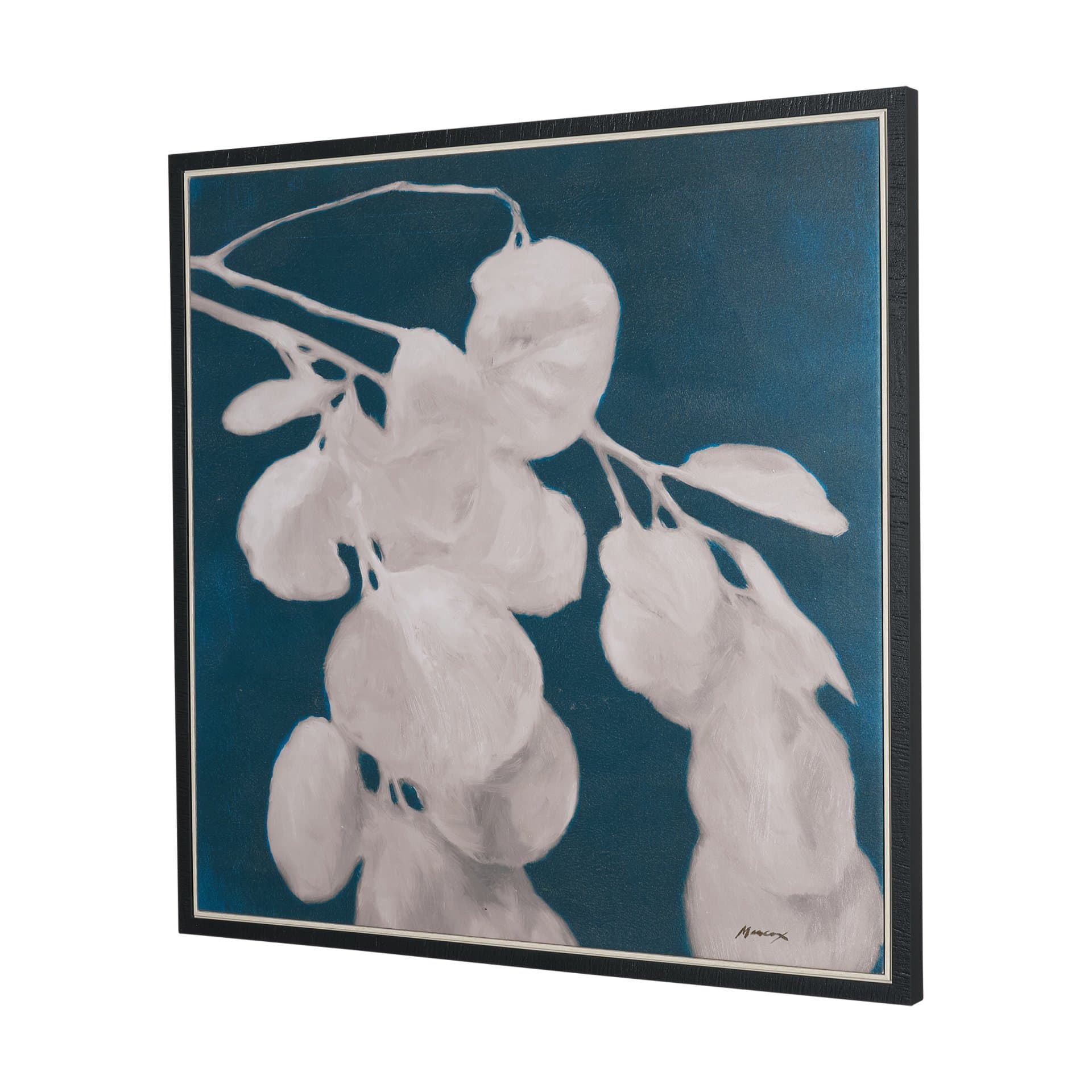 Eucalyptus I by Julianne Marcoux Hand-Embellished Textured Framed Canvas Artwork — product photograph