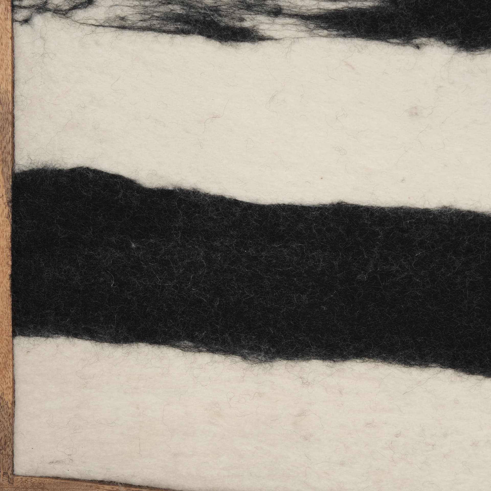 Rollins Small Cream w/ Black Stripes Wool Framed Art — product photograph