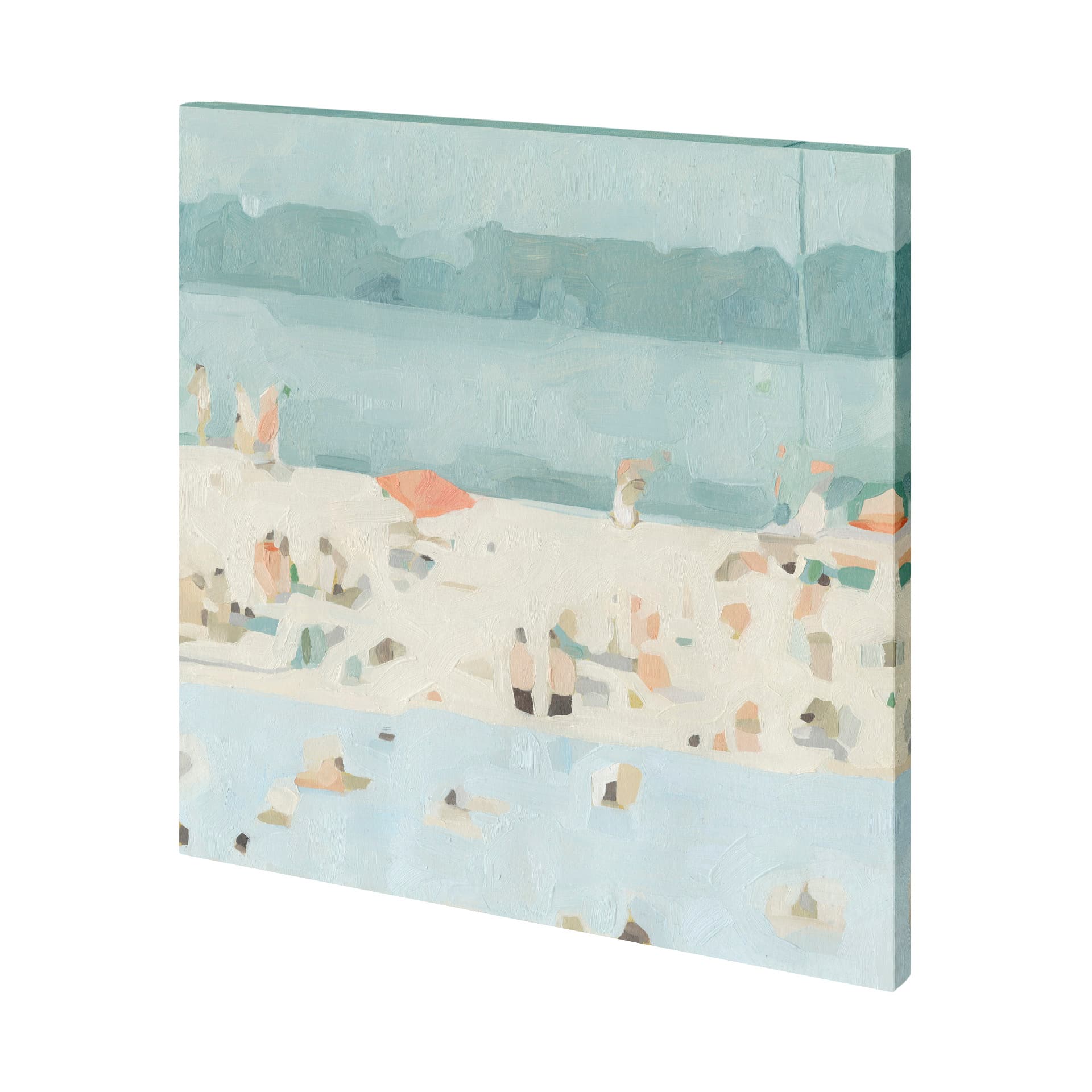 Sea Glass Sandbar II by Emma Scarvey a Hand Embellished Textured Canvas — product photograph