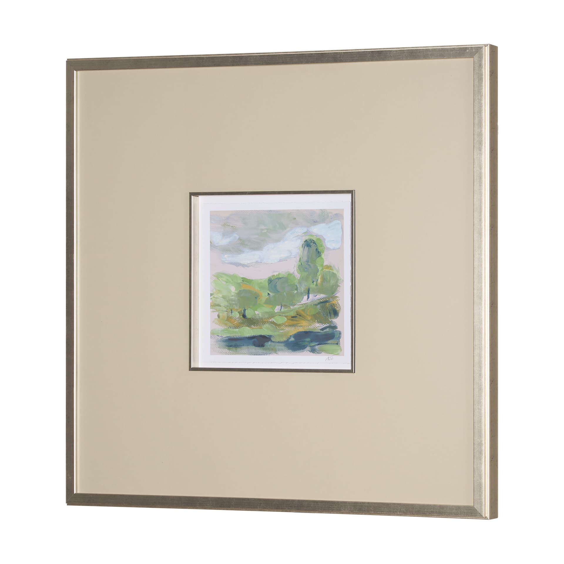 Vibrant View IV by Mercana Studio a Hand Embelished Textured Framed Art Print Matted under Glass — product photograph