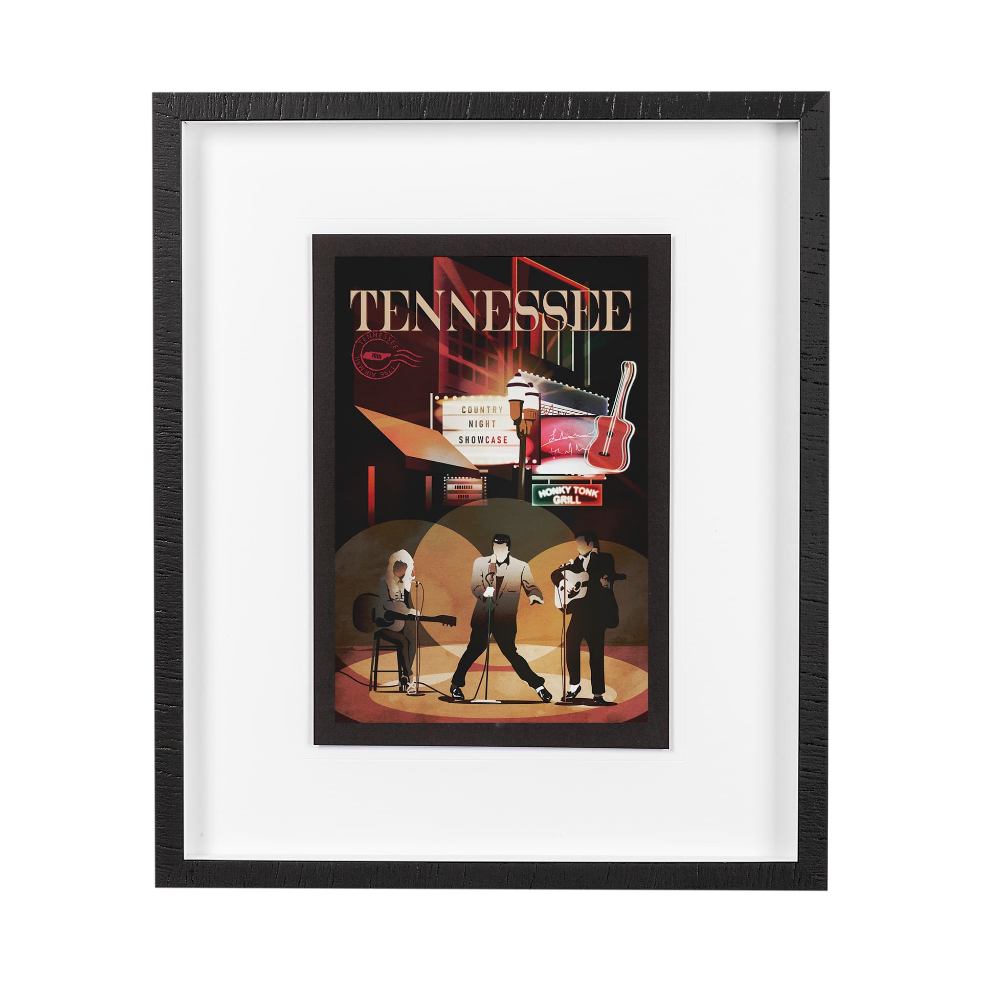 Tennessee Go USA (M) by Mercana Studio a Framed Art Print Matted under Glass — product photograph
