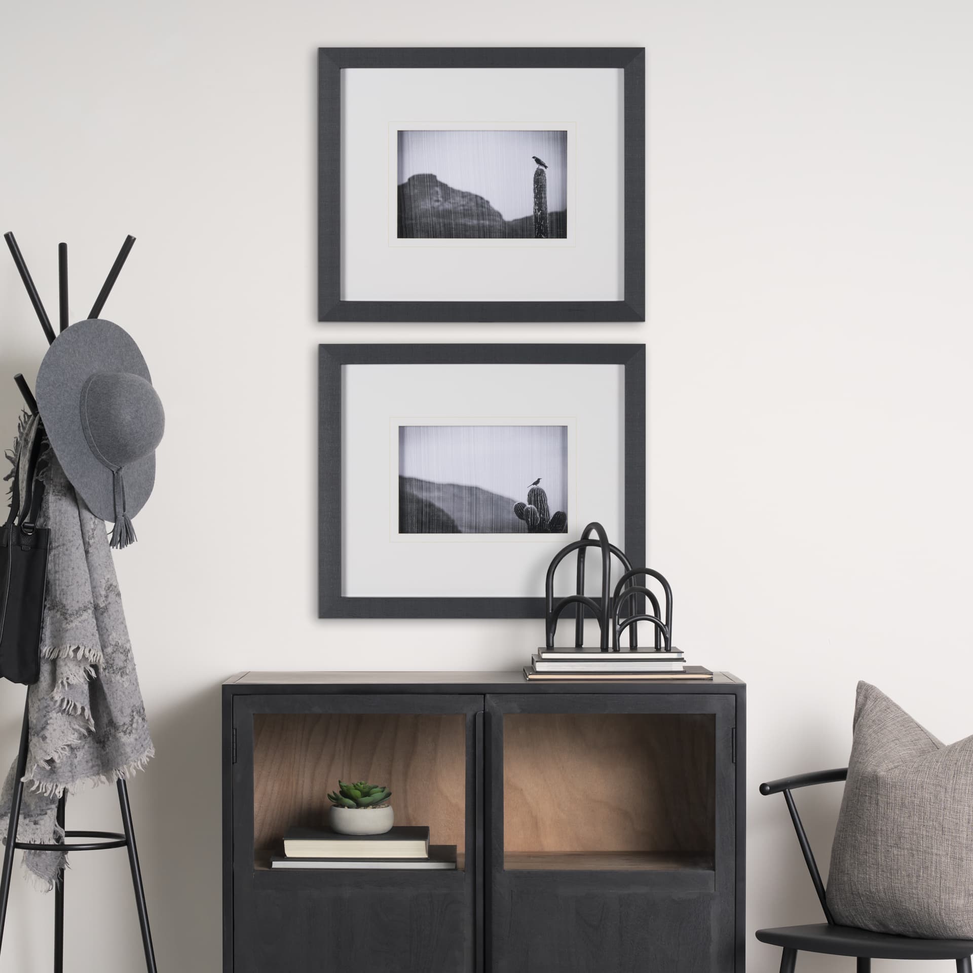 On Guard by Nathan Larson a Hand Embelished Textured Framed Photo Art Print Matted under Glass — in a styled room