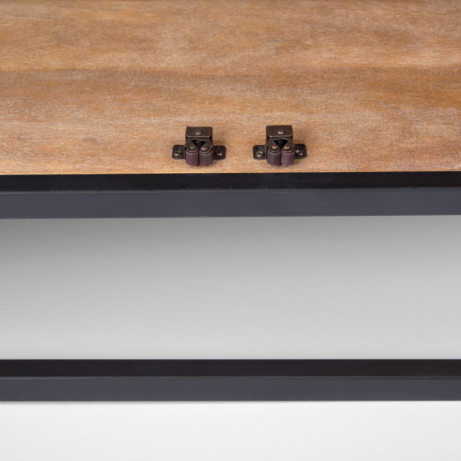 Sloan 80.0L x 17.0W x 36.0H Black Wood W/Black Metal Frame Sideboard — product photograph
