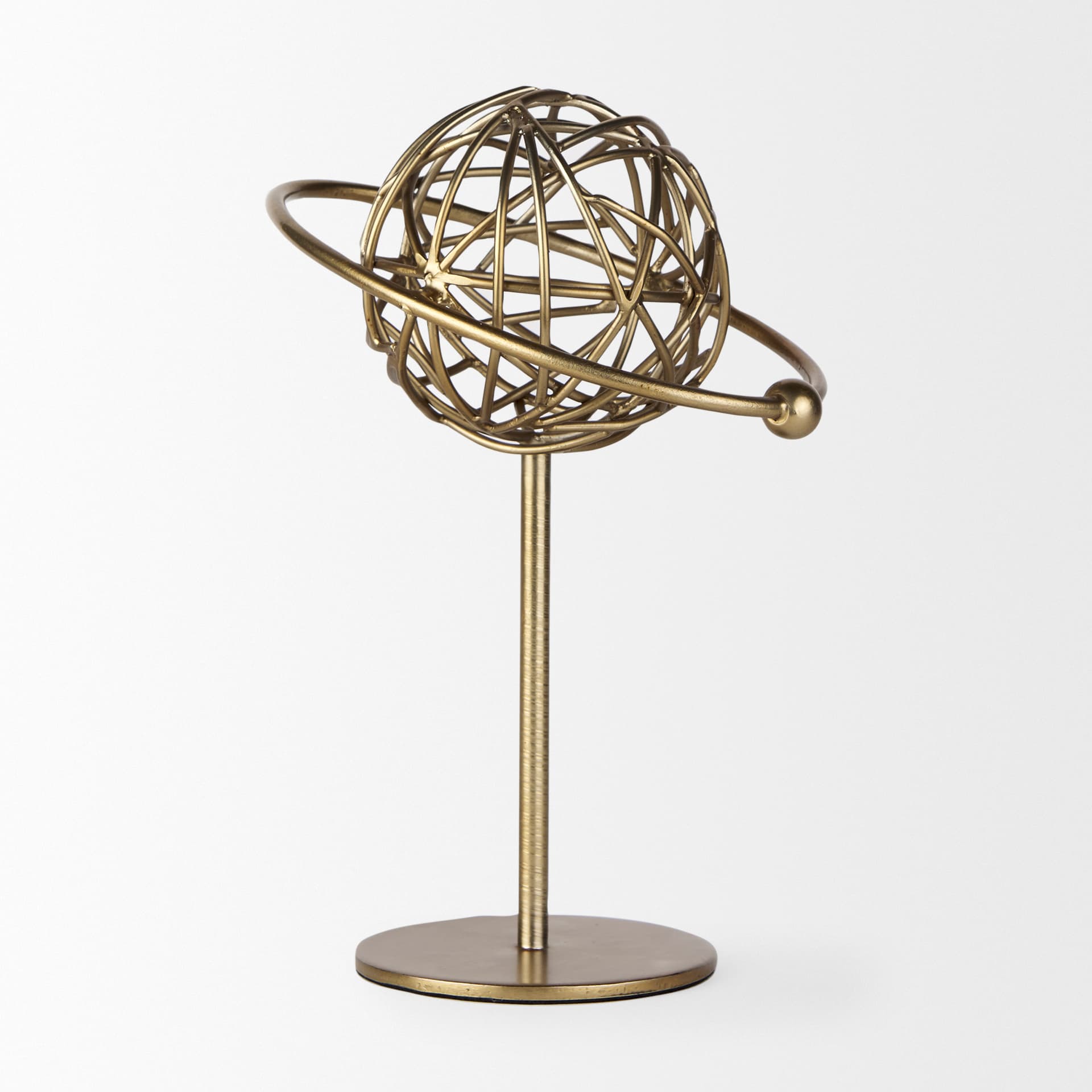 Atlas 10.0L x 8.0W x 12.0H Gold Metal Solar System Ornament — product photograph