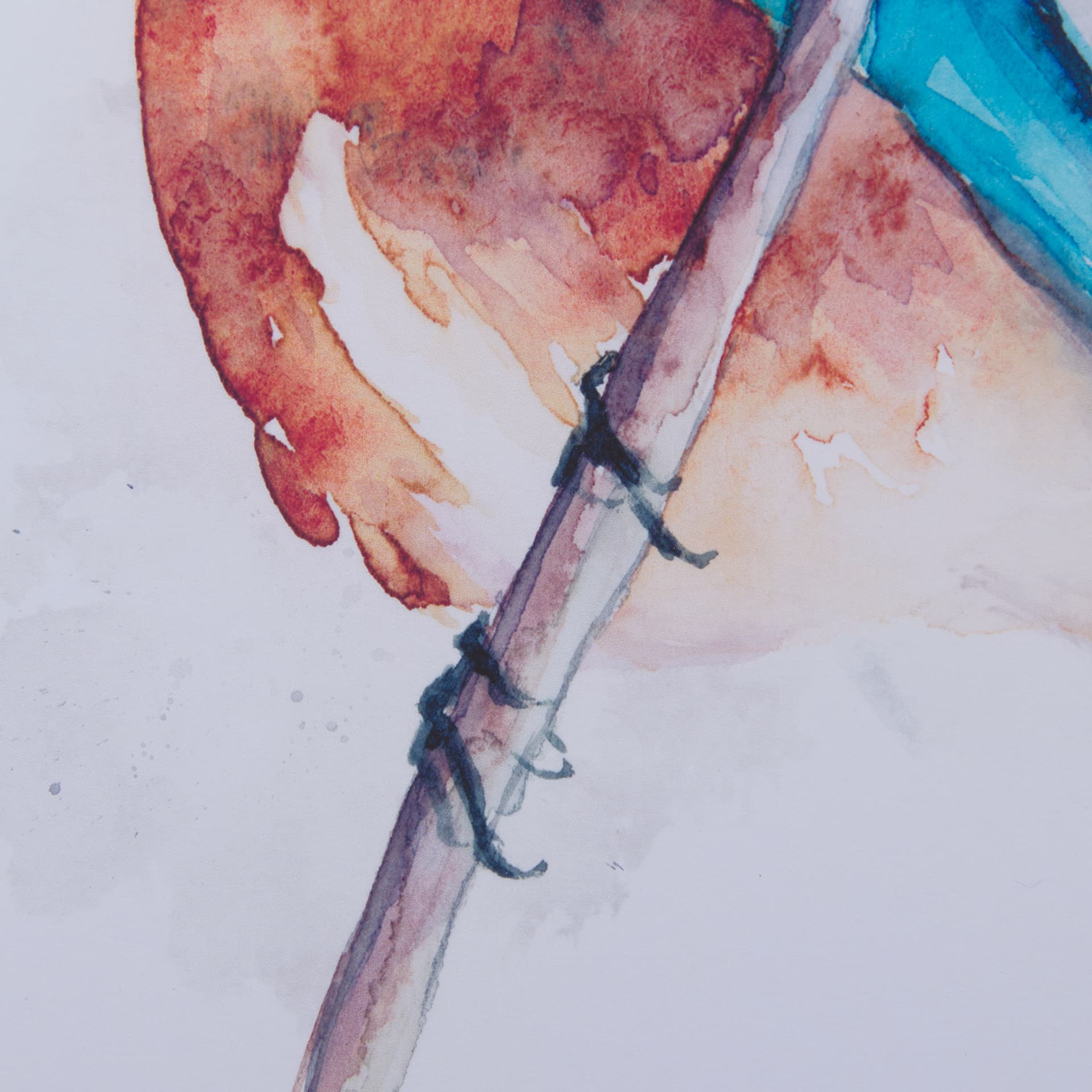 Eastern Blue I by Mercana Studio a Hand Embellished Textured Framed Art Print Matted under Glass — product photograph