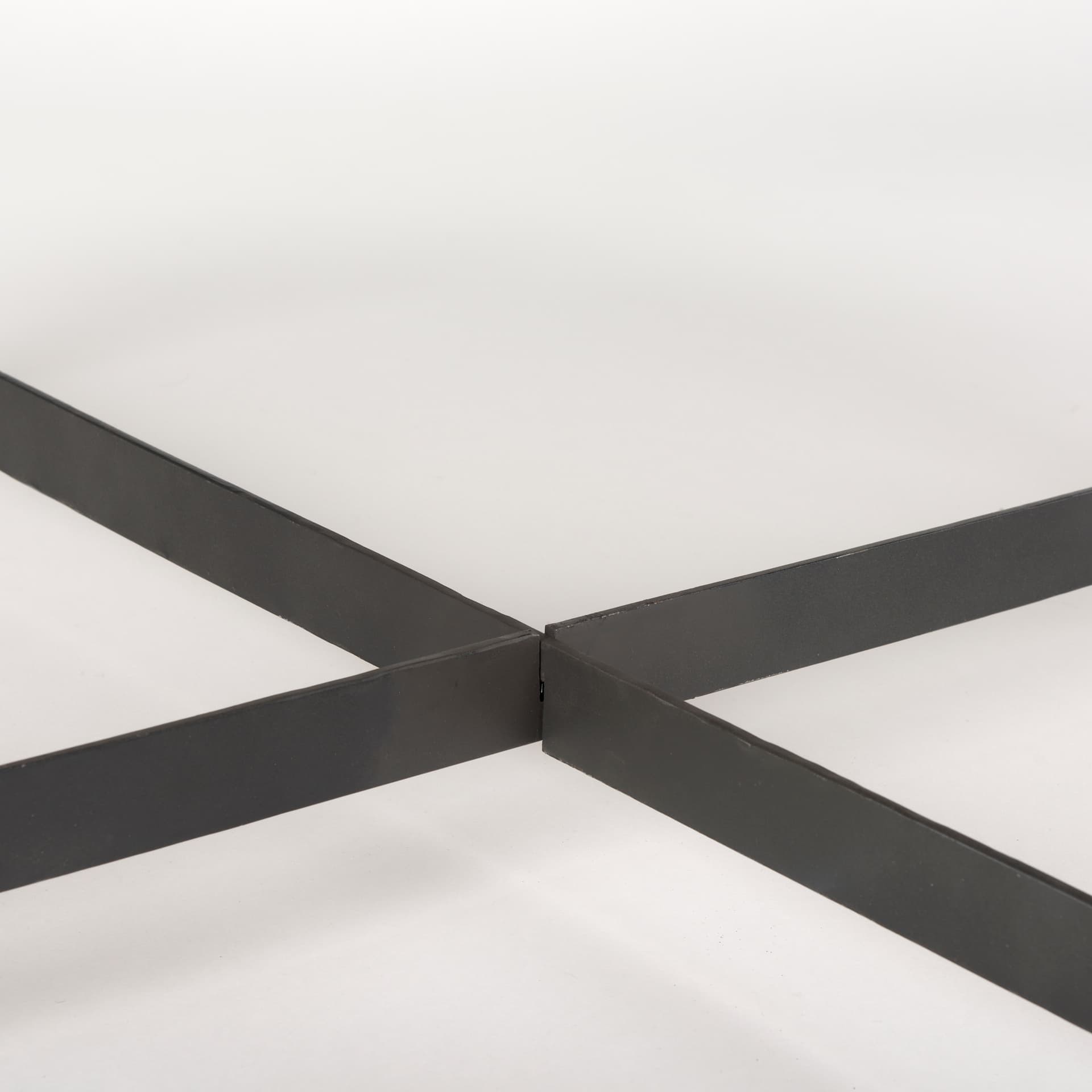 Marquisa 42" Round Medium Brown Wood W/Black Metal Large Coffee Table — product photograph