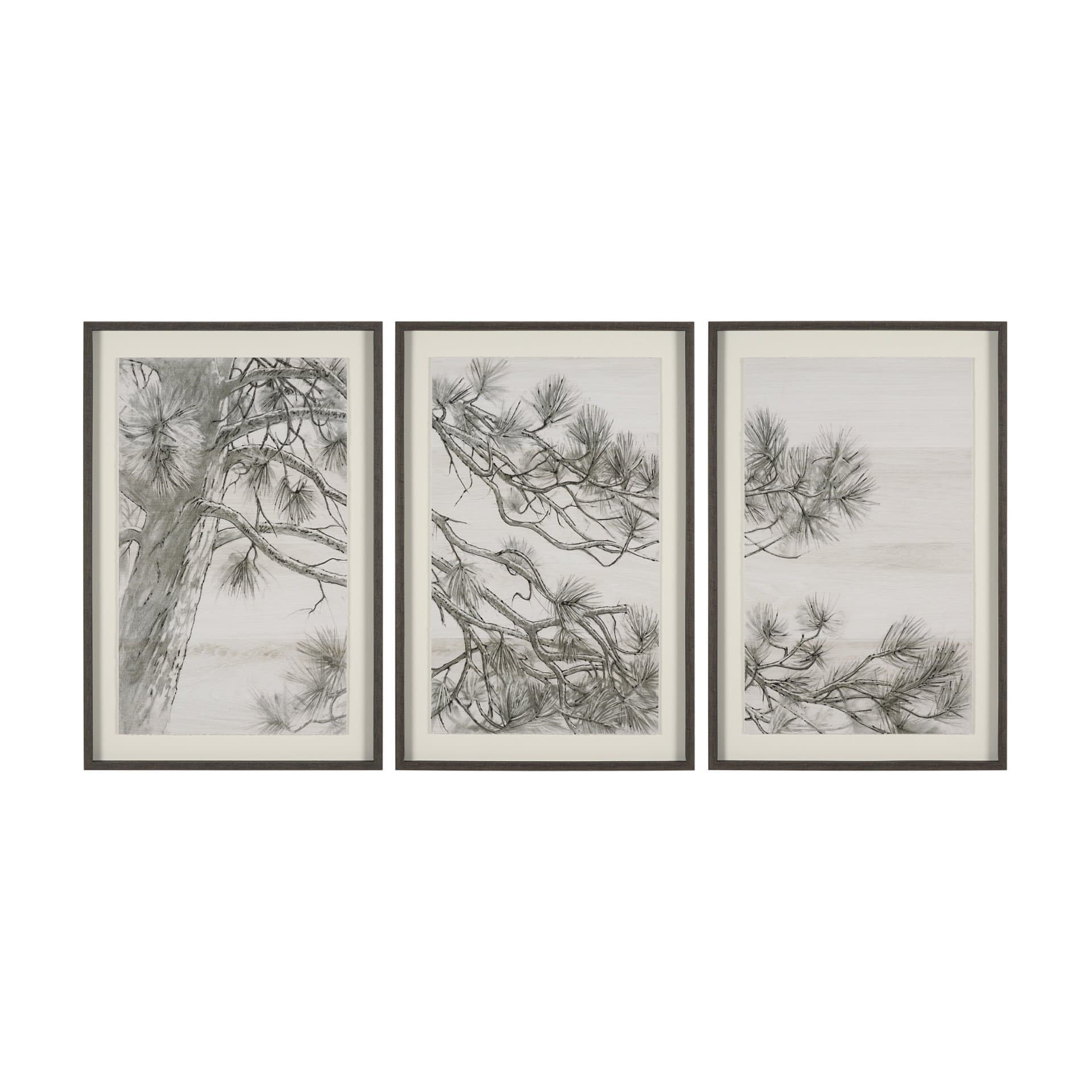 Ponderosa Whisper by Mercana Studio Hand Embelished Framed Artwork Matted under Glass — product photograph