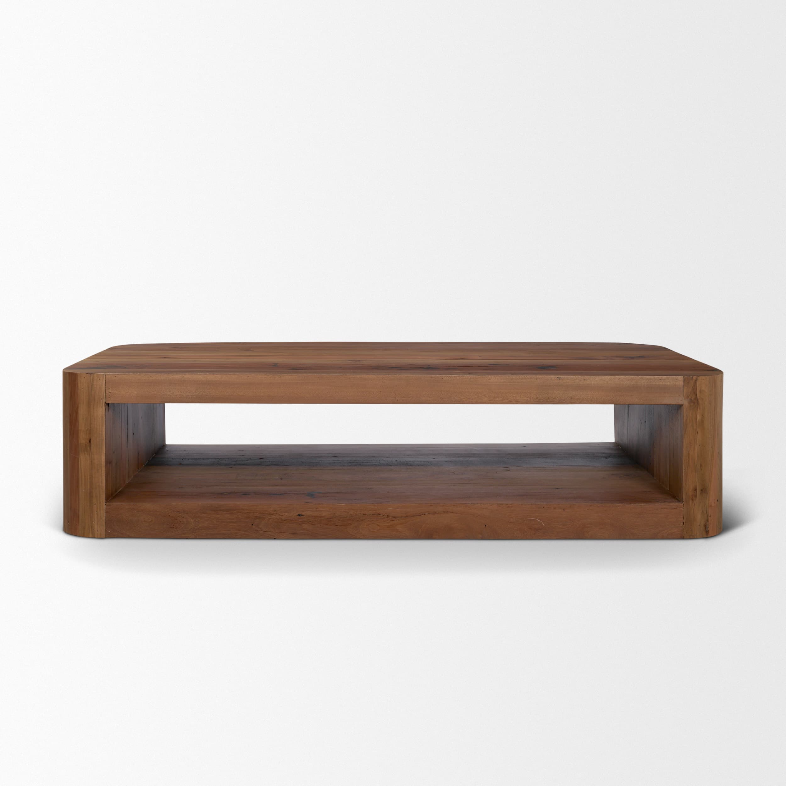 Dunmore Solid Wood Rectangular Open Shelf Coffee Table — product photograph