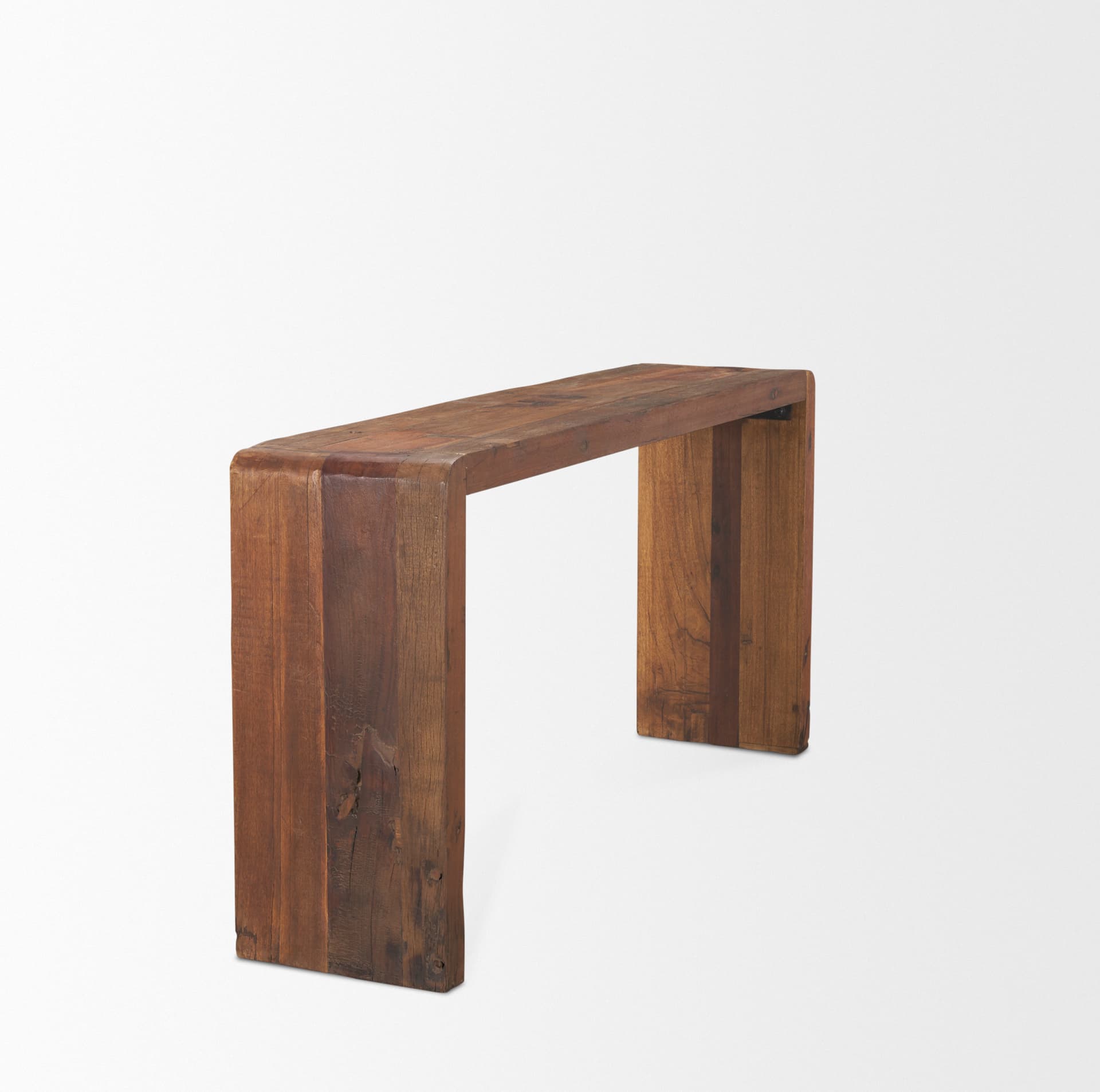 Estelle Rustic Brown Reclaimed Wood Console Table — product photograph