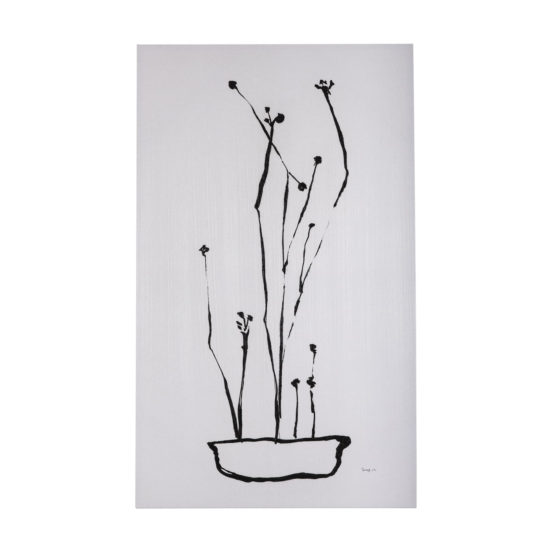 Organic Line Drawing I by Mercana Studio a Hand Embellished Textured Canvas — product photograph