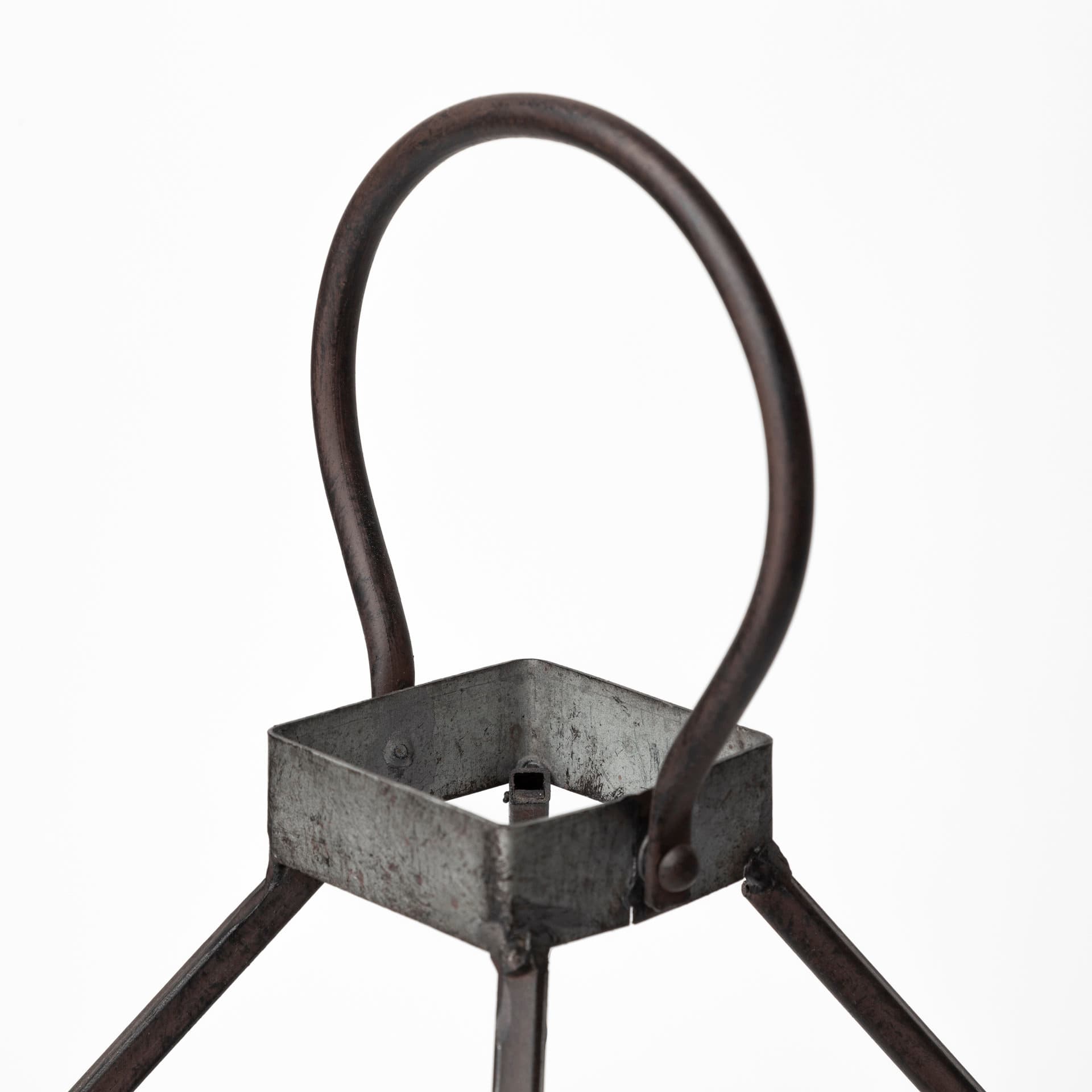 Kingston I Large Rustic Metal Framed Table Candle Holder — product photograph