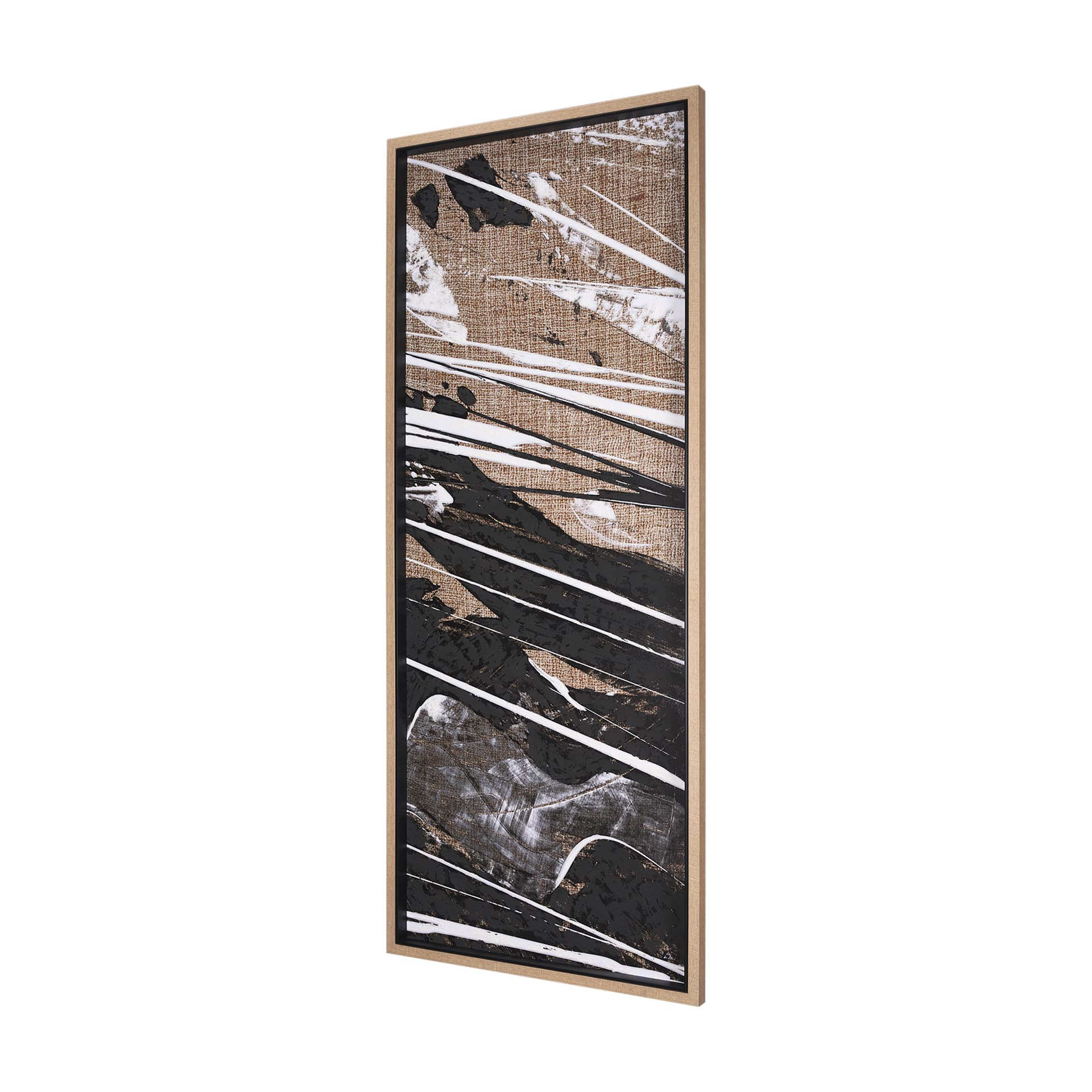 Meshy I by Mercana Studio a Hand Embellished Textured Framed Art Print — product photograph