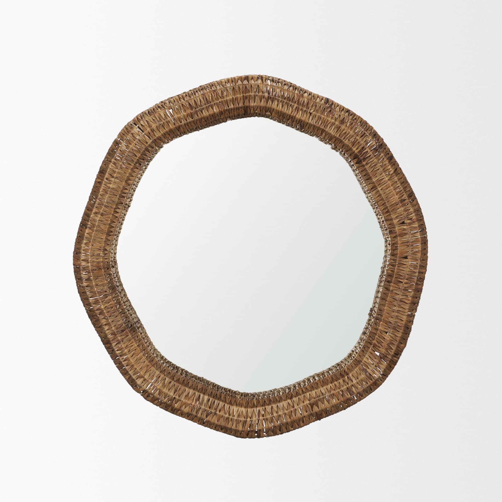 Warrick 36" Woven Water Hyacinth Mirror — product photograph