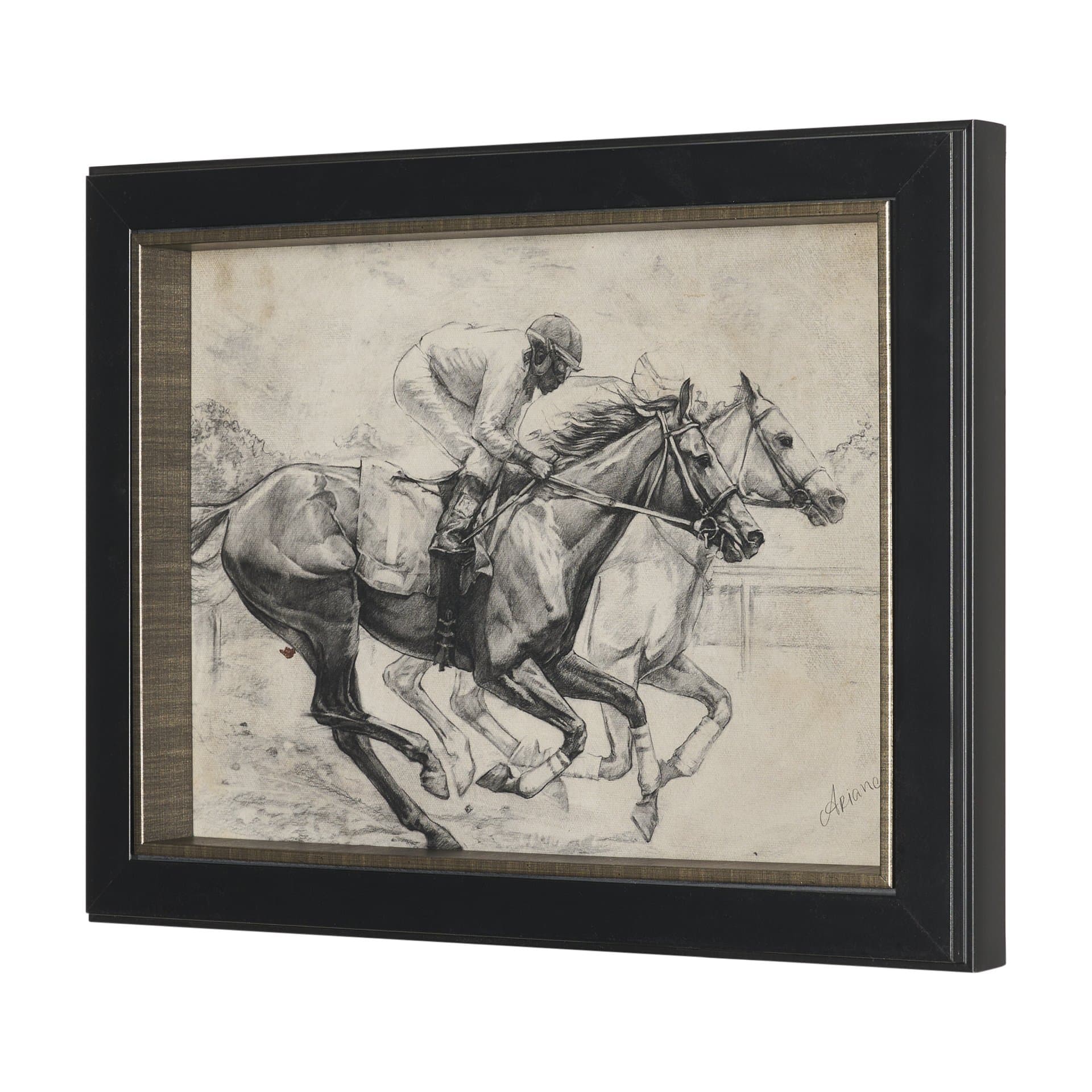 Equestrian Collection by Mercana Studio Textured Framed (Set of 6) — product photograph