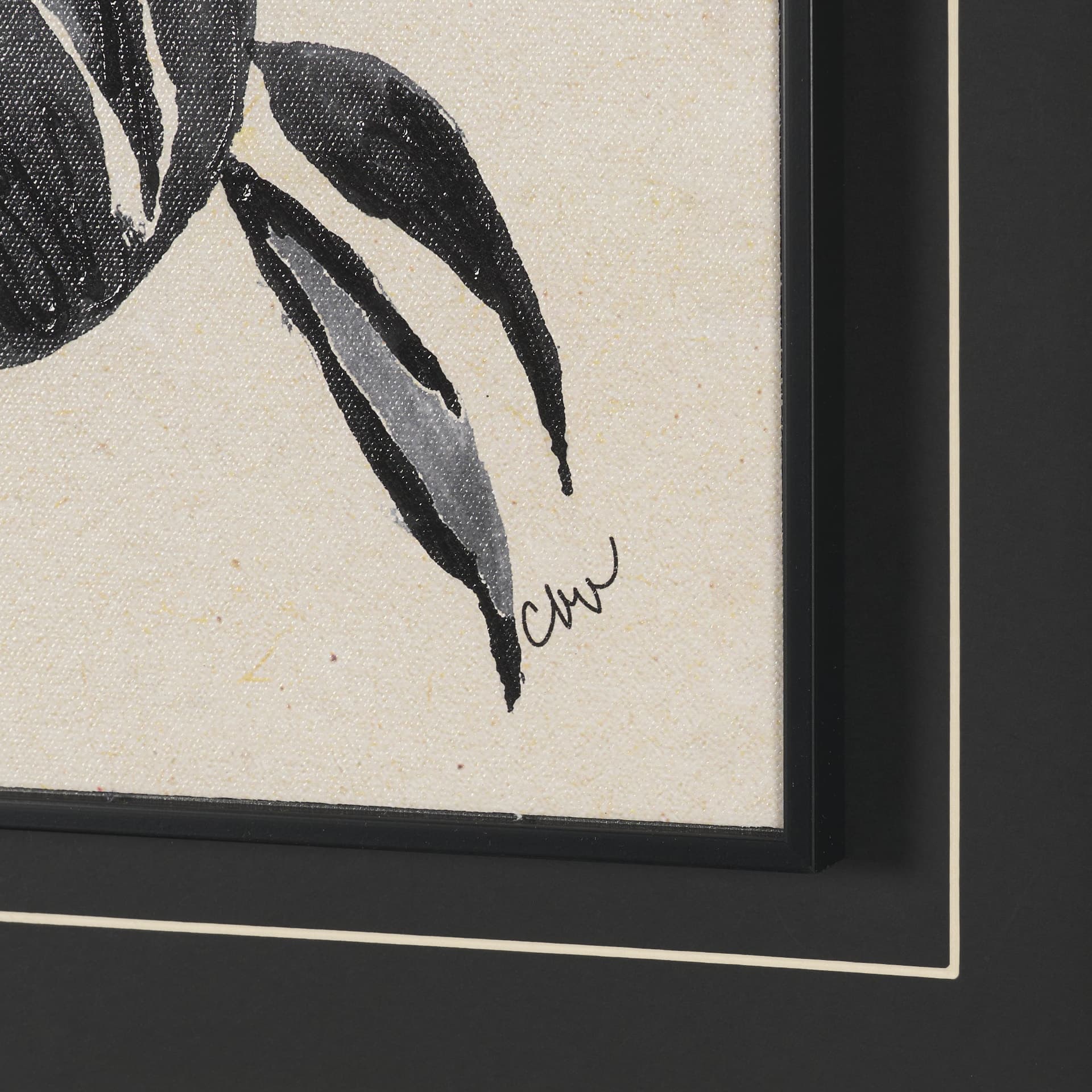 Orange Tree by Cristina Bartl Villa Hand-Embellished Textured Framed Artwork Matted under Glass — product photograph