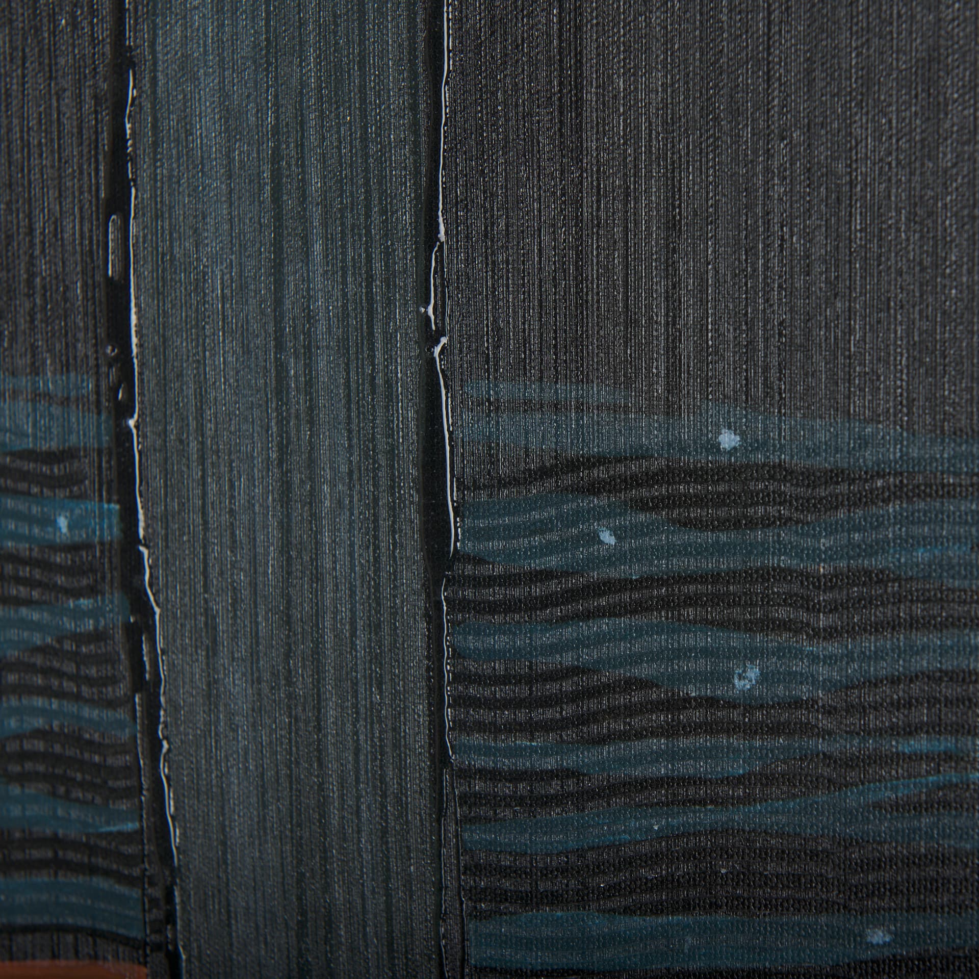 Sea bay at nitght I by Mercana Studio a Hand Embellished Textured Canvas — product photograph
