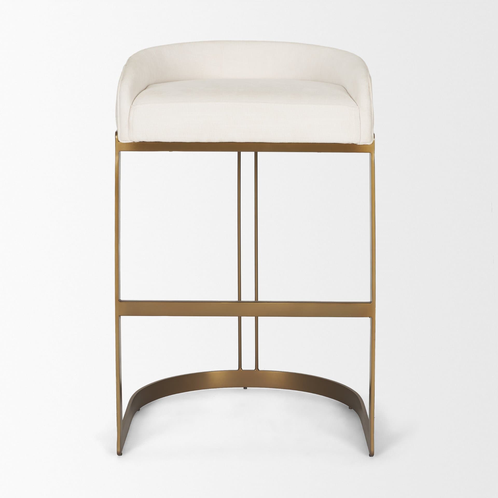 Hollyfield Low Back 28.75in Seat Bar Stool | Bar w/ Cream Fabric — product photograph