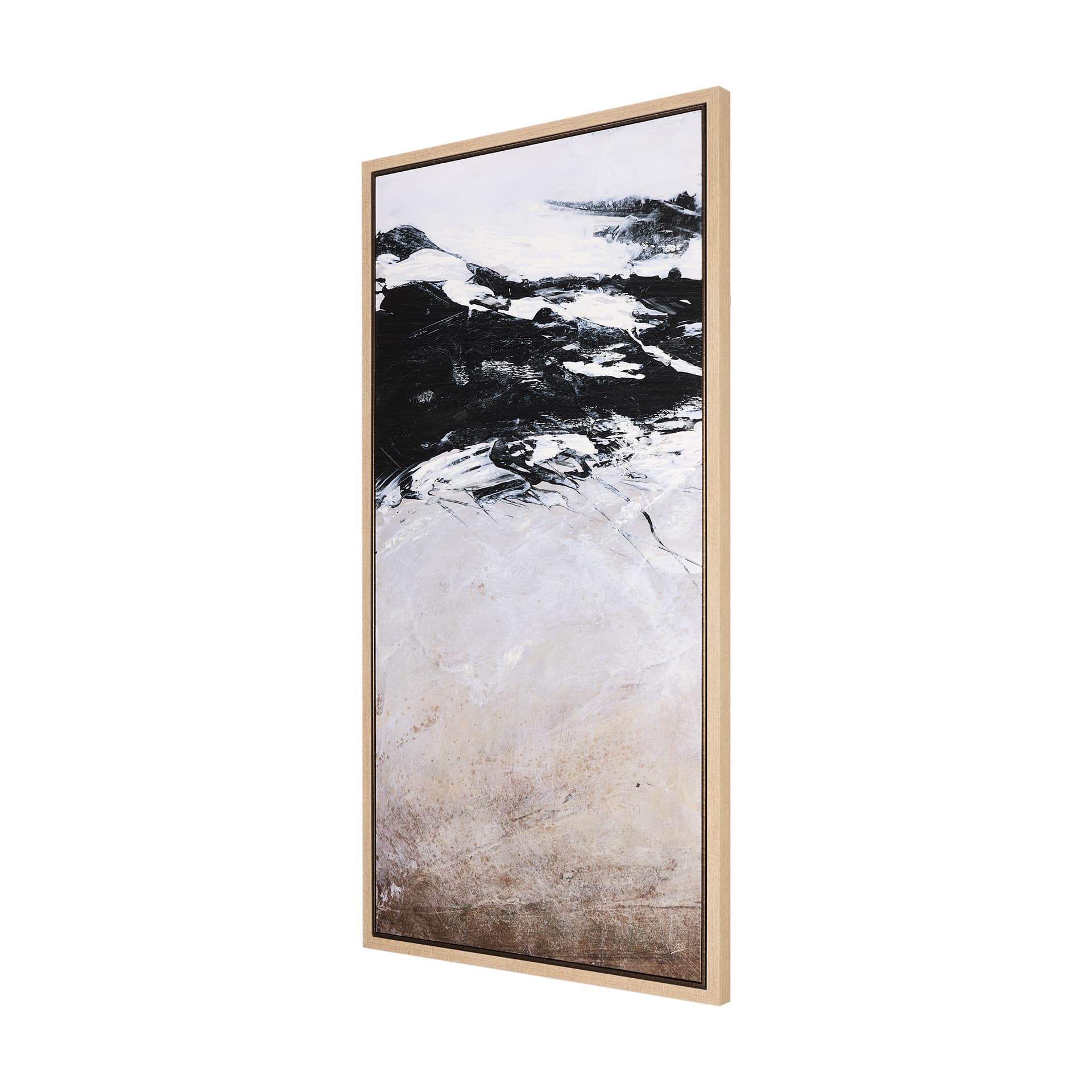 Black Strokes I by Mercana Studio a Hand Embellished Textured Framed Canvas — product photograph