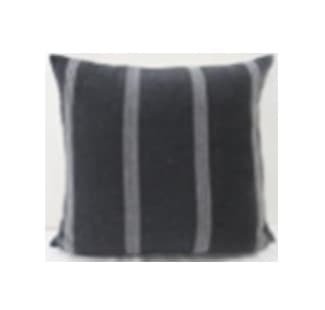 Jayme 14x26 Gray/White Striped Cotton Lumbar Pillow Cover w/Filler — product photograph