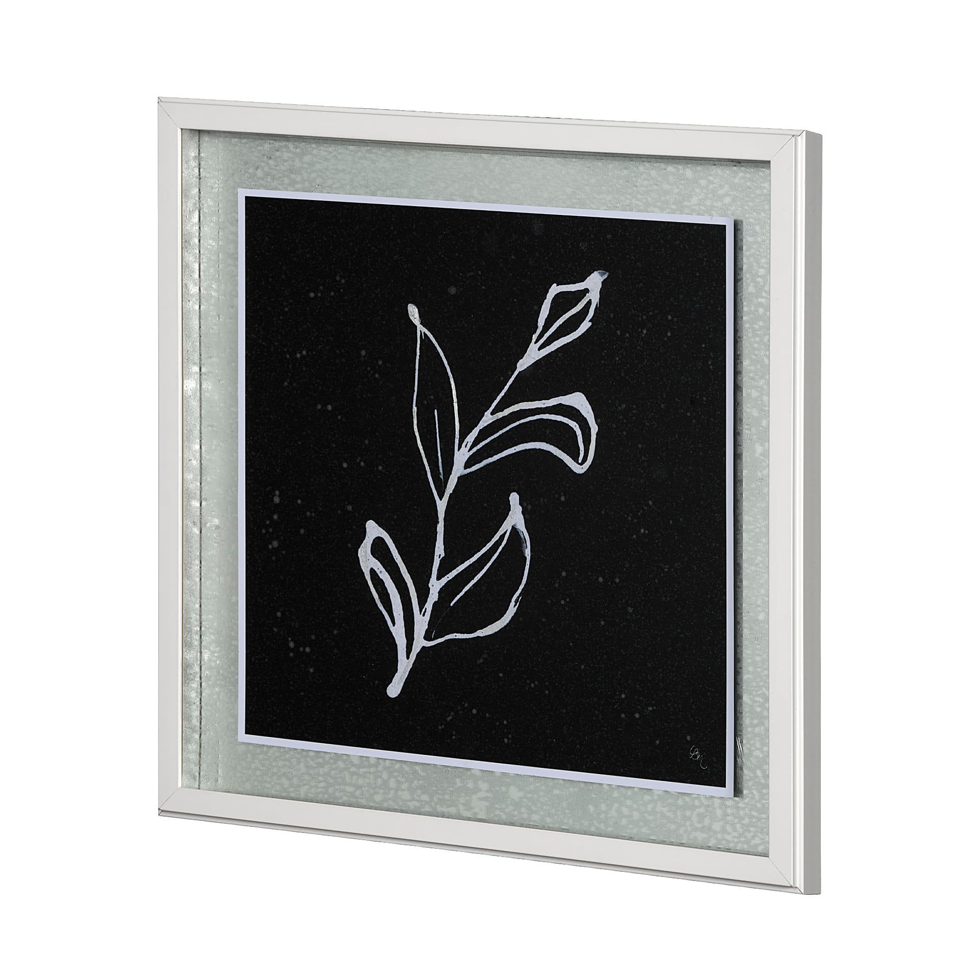 Flora I by Mercana Studio a Hand Embellished Textured Framed Art Print Matted under Glass — product photograph