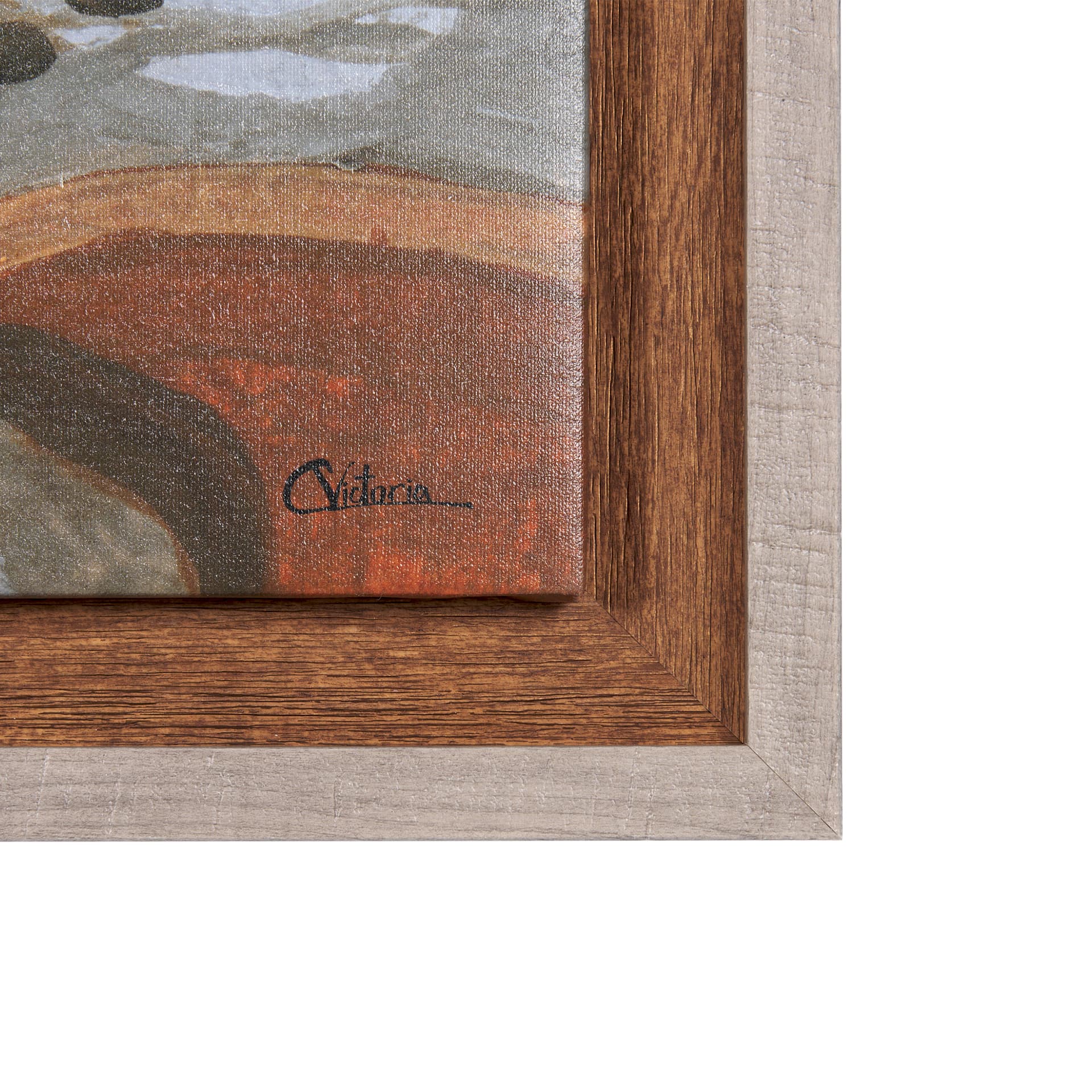 Gray Day by Mercana Studio a Hand Embellished Textured Framed Canvas — product photograph