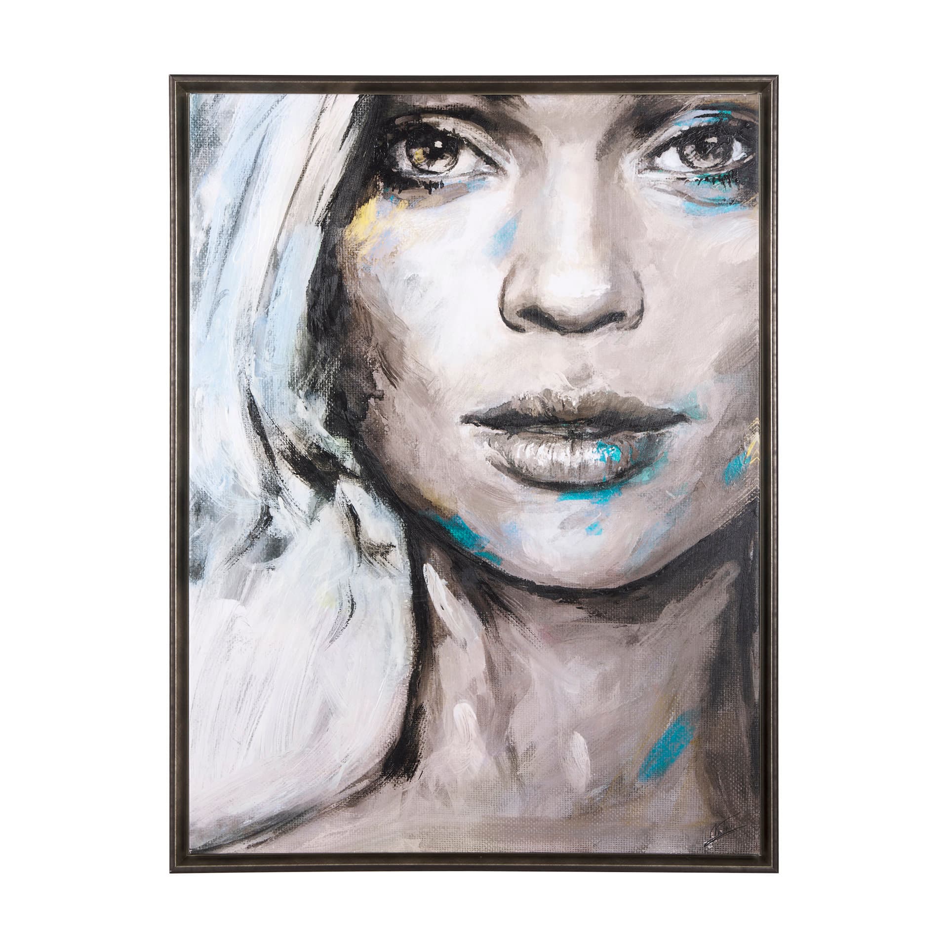Unity III Woman (FL) by Mercana Studio a Hand Embellished Textured Framed Canvas — product photograph