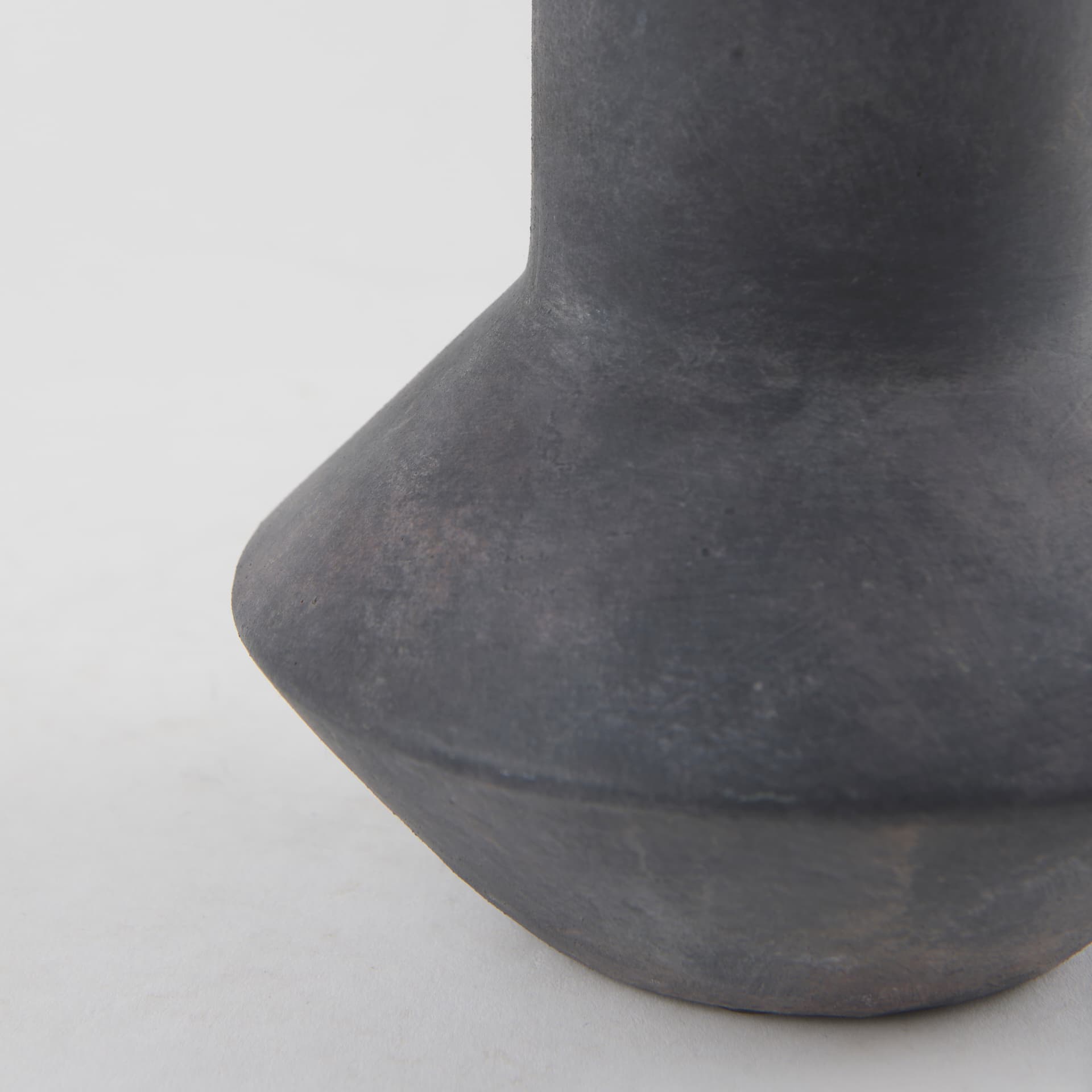 Esme 7.1L x 7.1W x 15.0H Dark Gray Ceramic Vase — product photograph