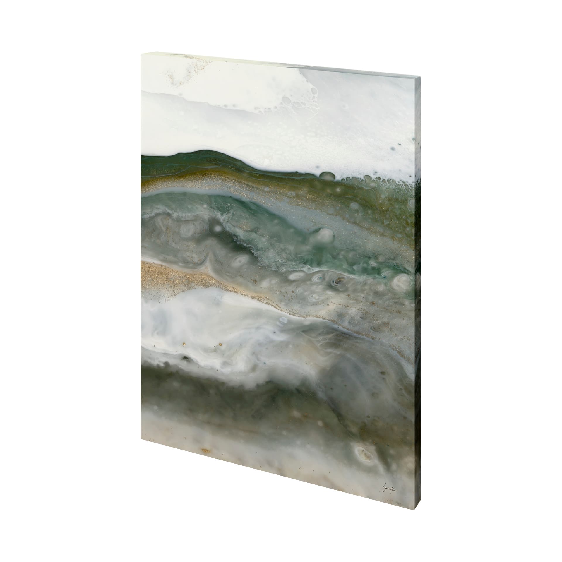 Equatorial Drift II by Gabrielle Crawford a Hand Embellished Textured Canvas — product photograph
