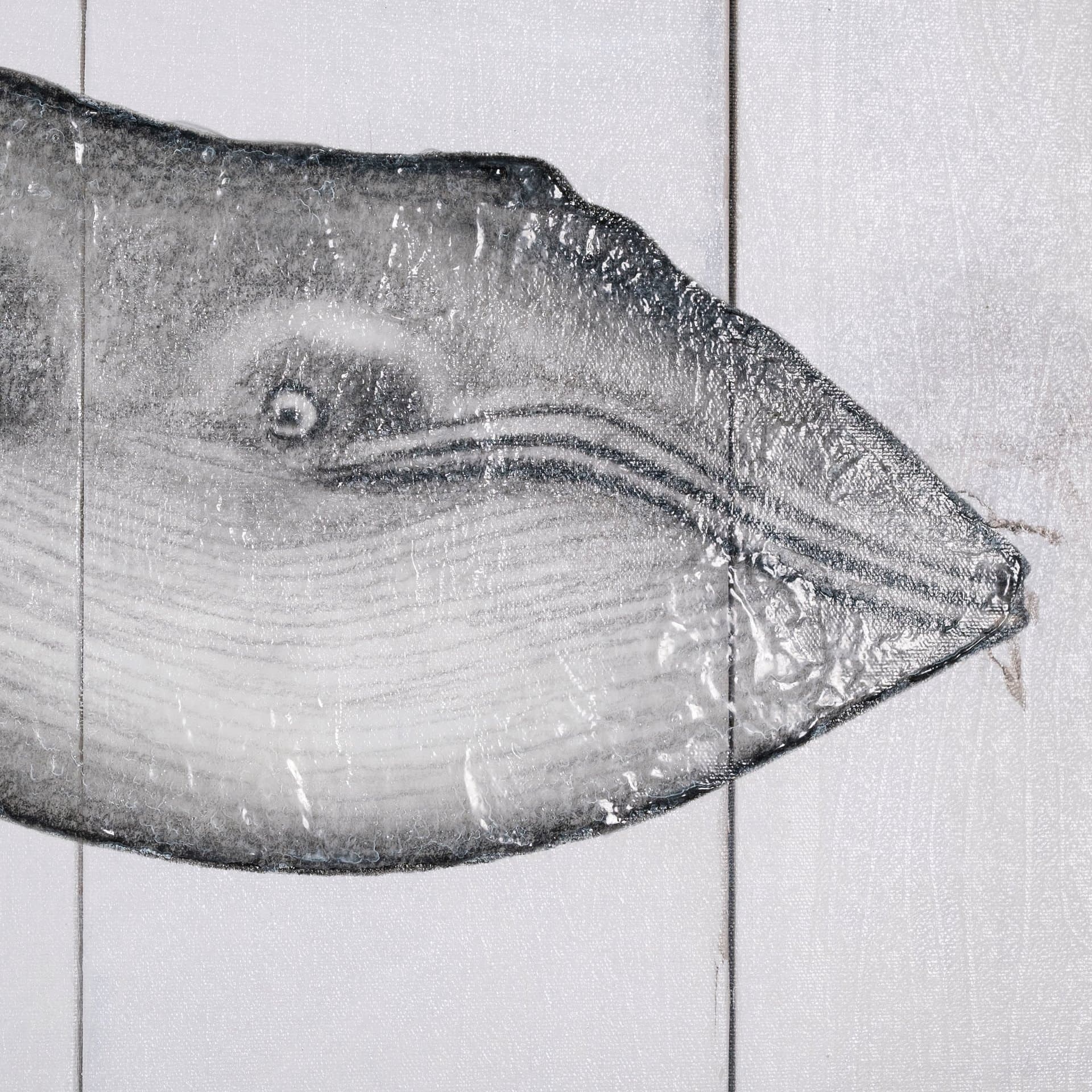 Blue Whale by Mercana Studio a Hand Embellished Textured Canvas — product photograph