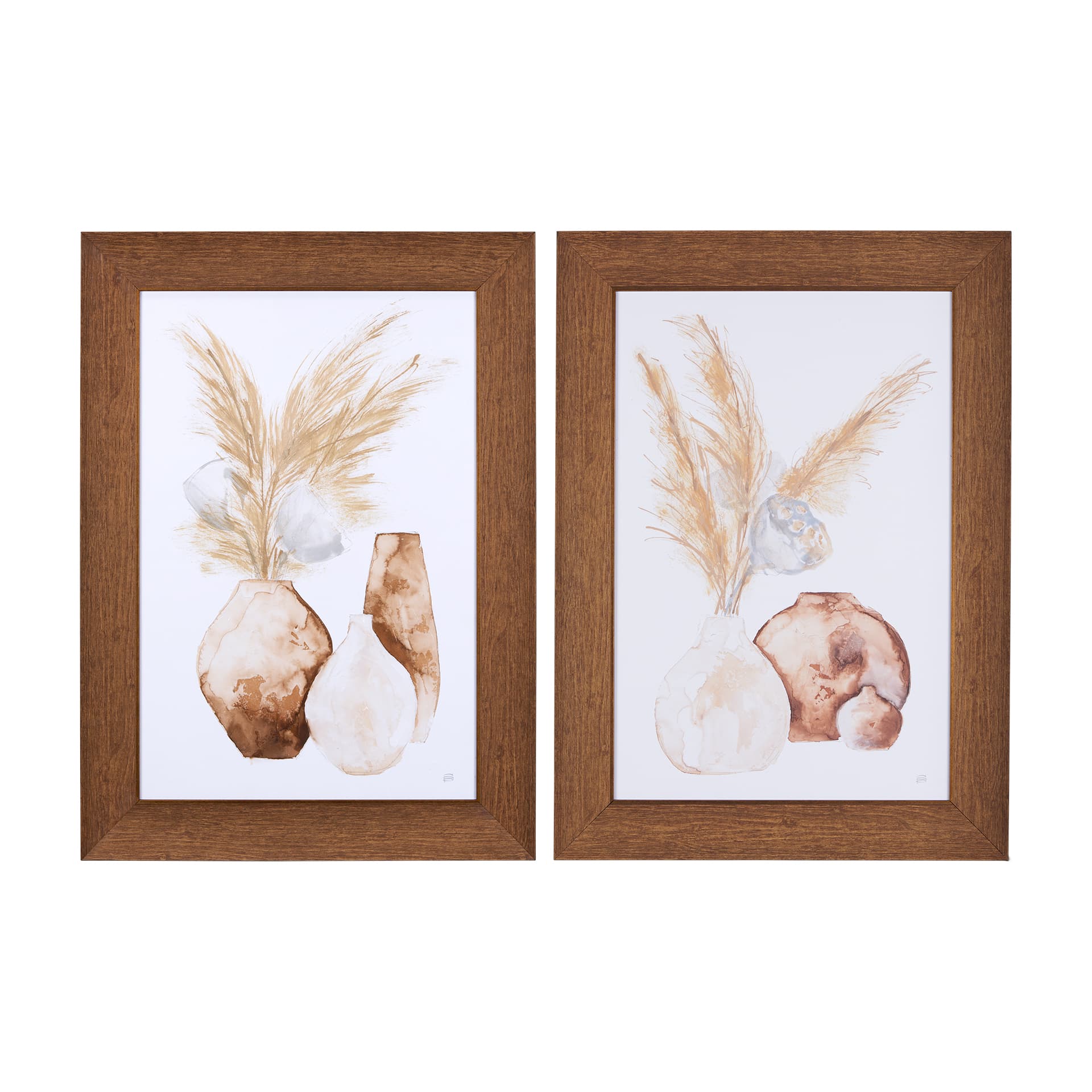 Vase Gray Pods by Mercana Studio a Hand Embellished Textured Framed Art Print — product photograph