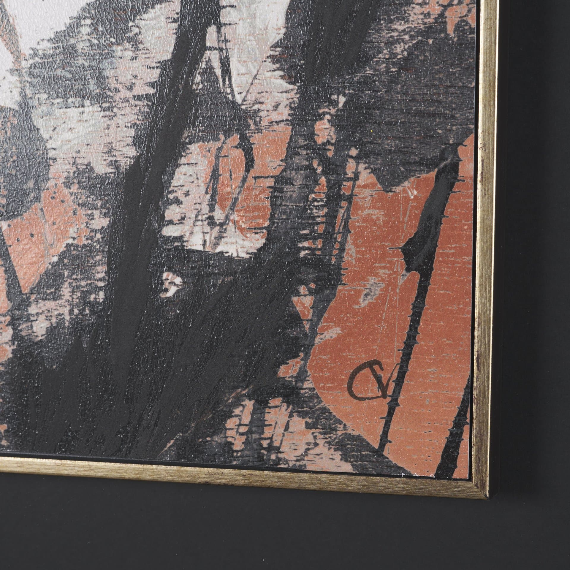 Tones of Sienna I (Set 2) by Mercana Studio Hand-Embellished Framed Artwork Matted under Glass — product photograph