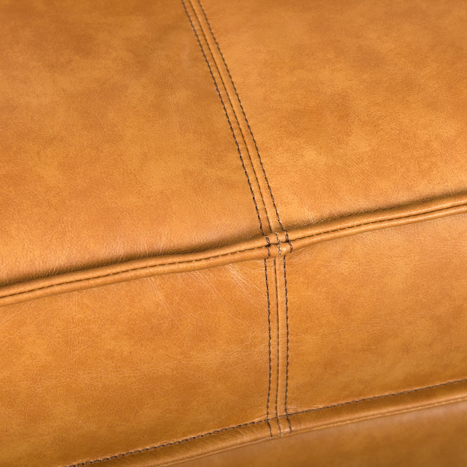 D'Arcy 111"L x 70"D x 33"H Tan Leather Right Chaise Sectional — product photograph