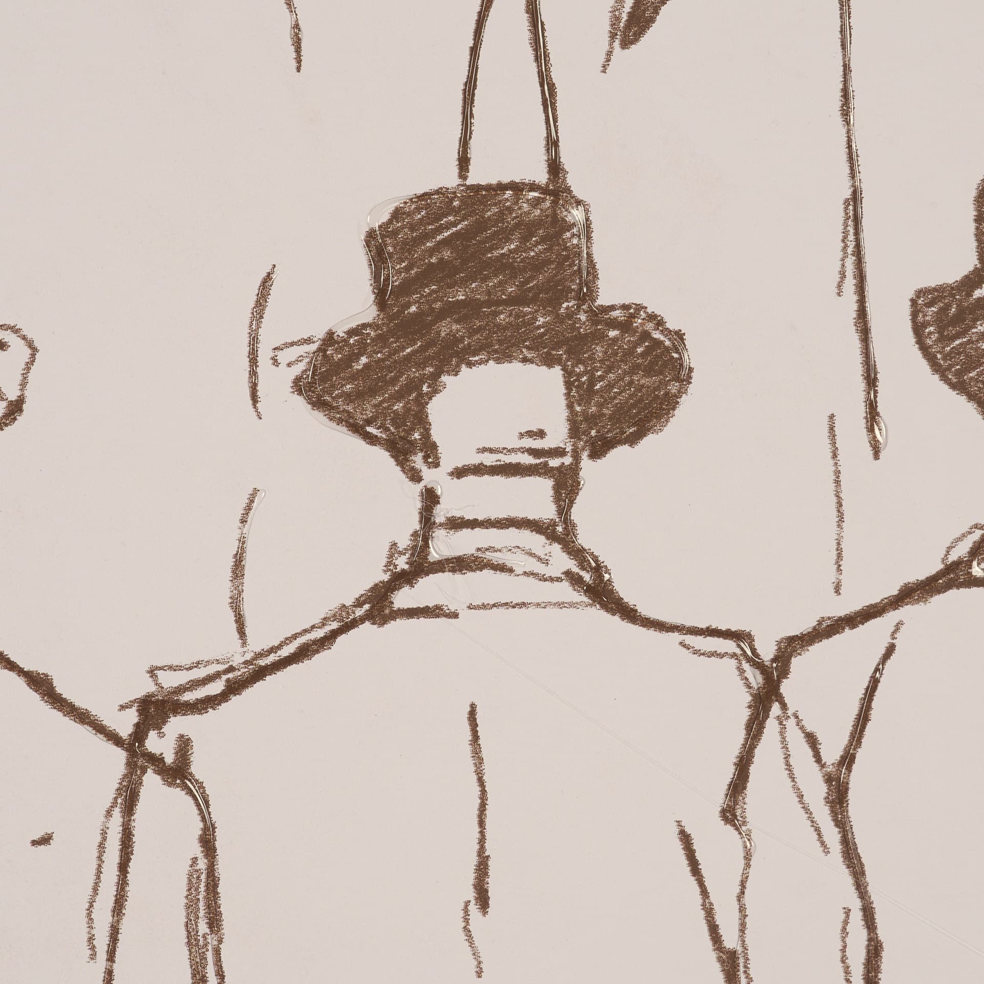 Hats & Bow Ties by Mercana Studio Hand-Embellished Framed Artwork Matted under Glass — product photograph