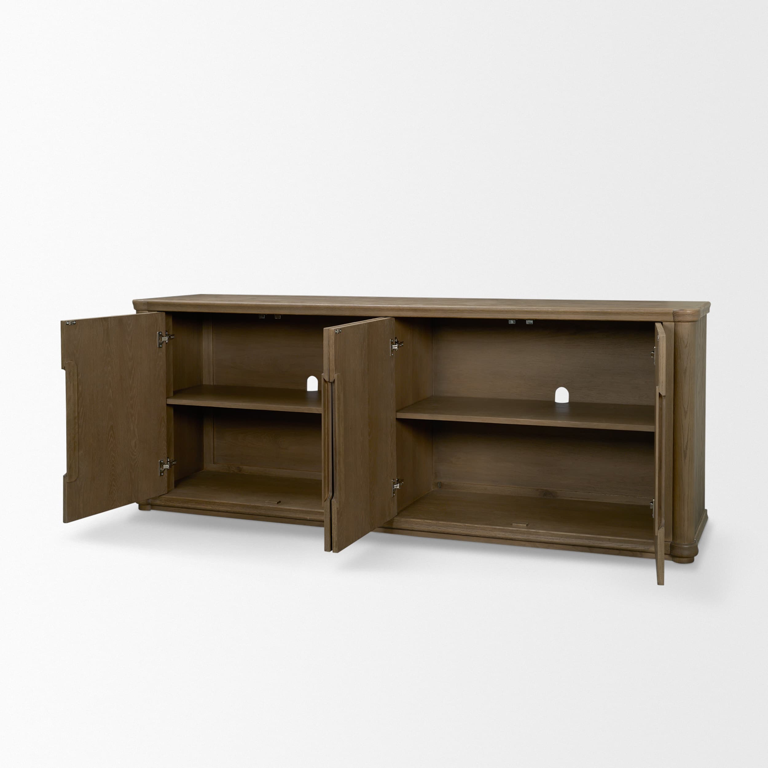 Alden Medium Brown Wood 4-Door Closed Sideboard — product photograph