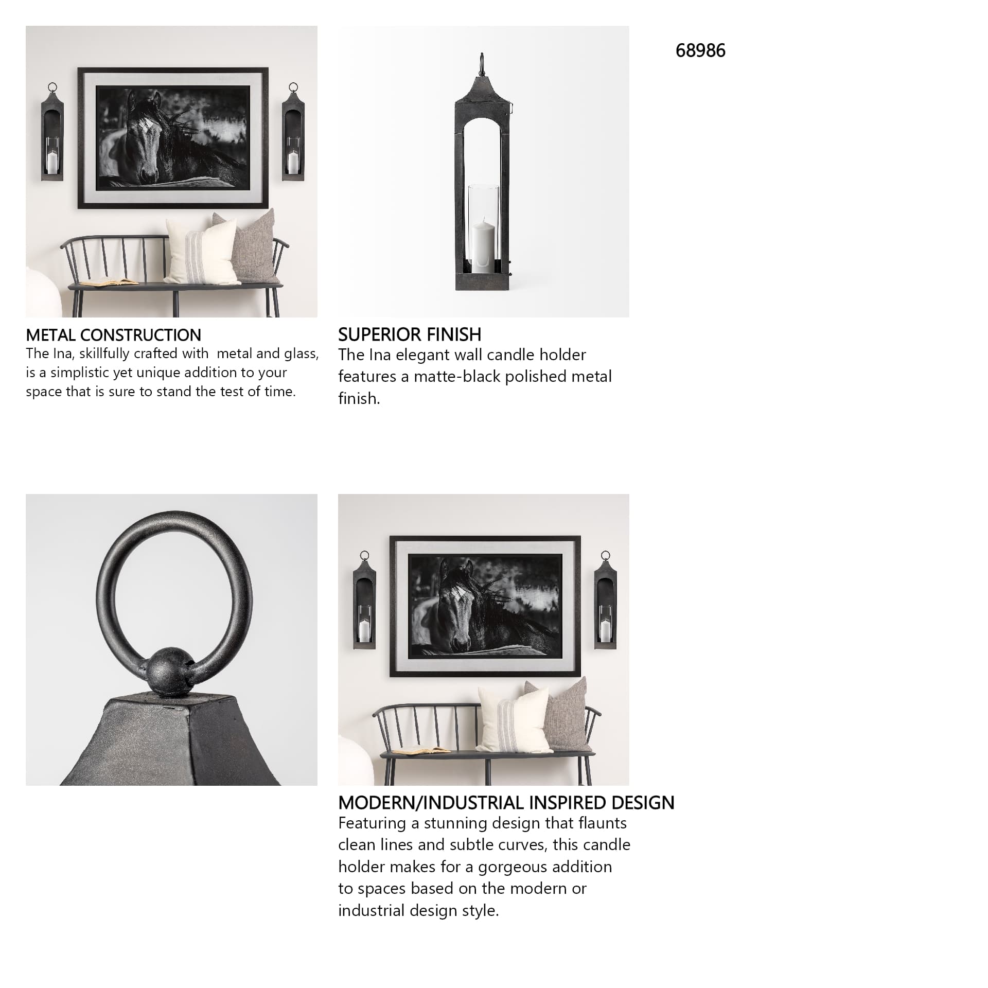 Ina (Wall) Candle Holder — in a styled room