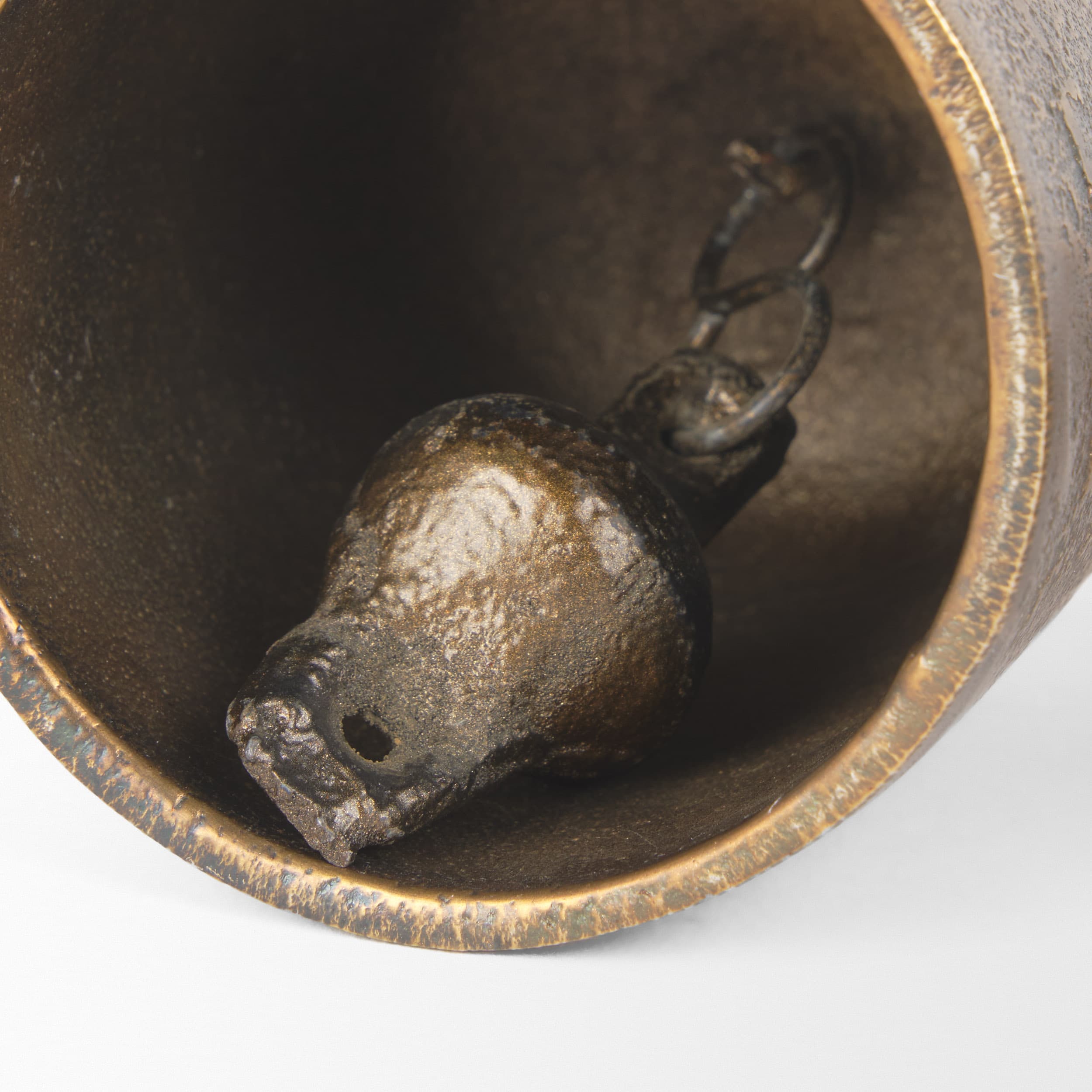 Quincy Small Gold Metal Decorative Bell Object — product photograph