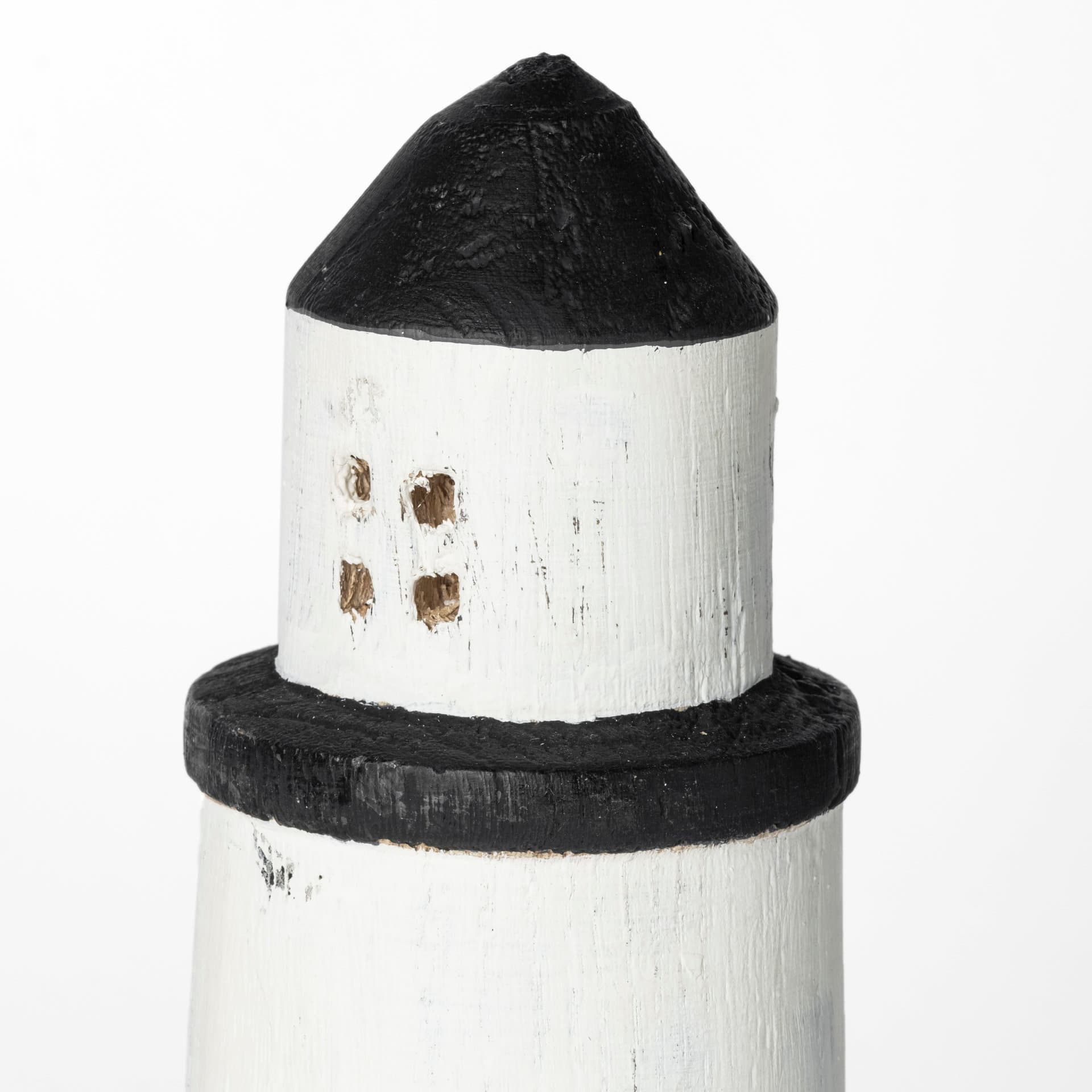 Abner (Large) 4L x 4W White Wooden Coastal Lighthouse — product photograph