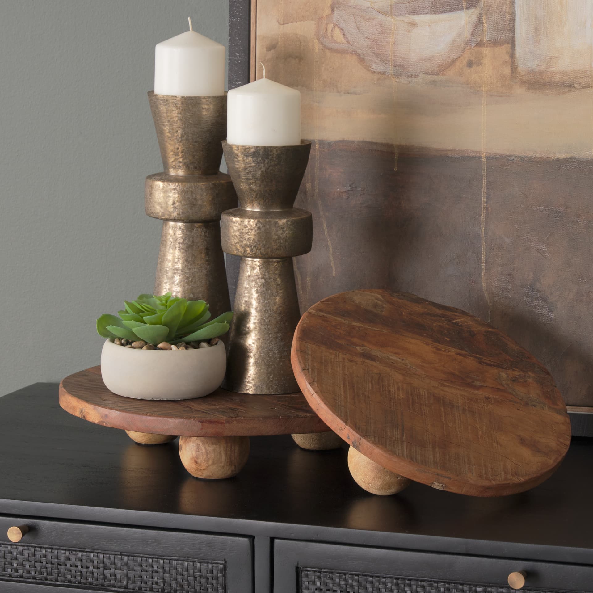 Kerra Small Solid Reclaimed Wood Tray — product photograph