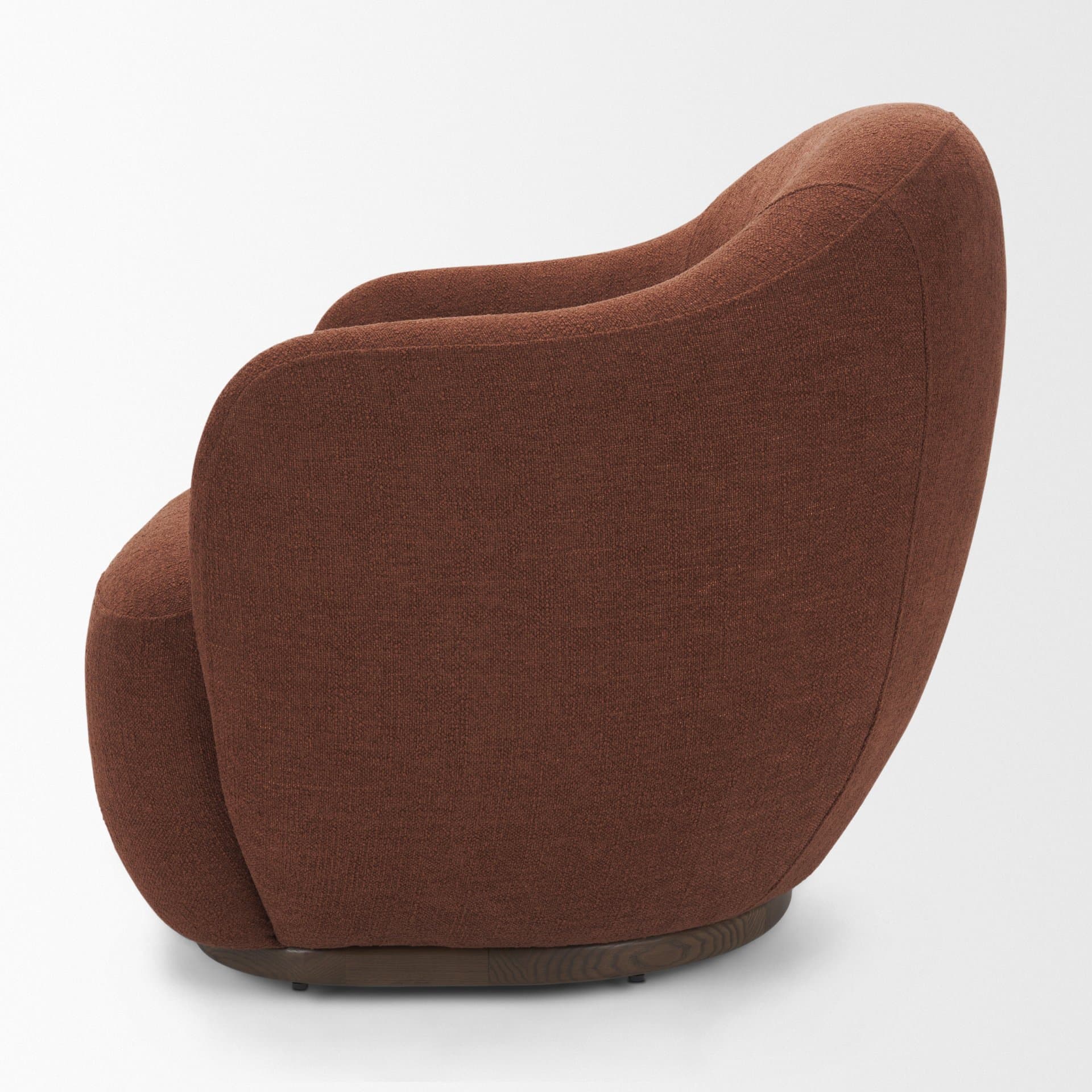 Hudson Burgundy Fabric Upholstered Swivel Chair — product photograph