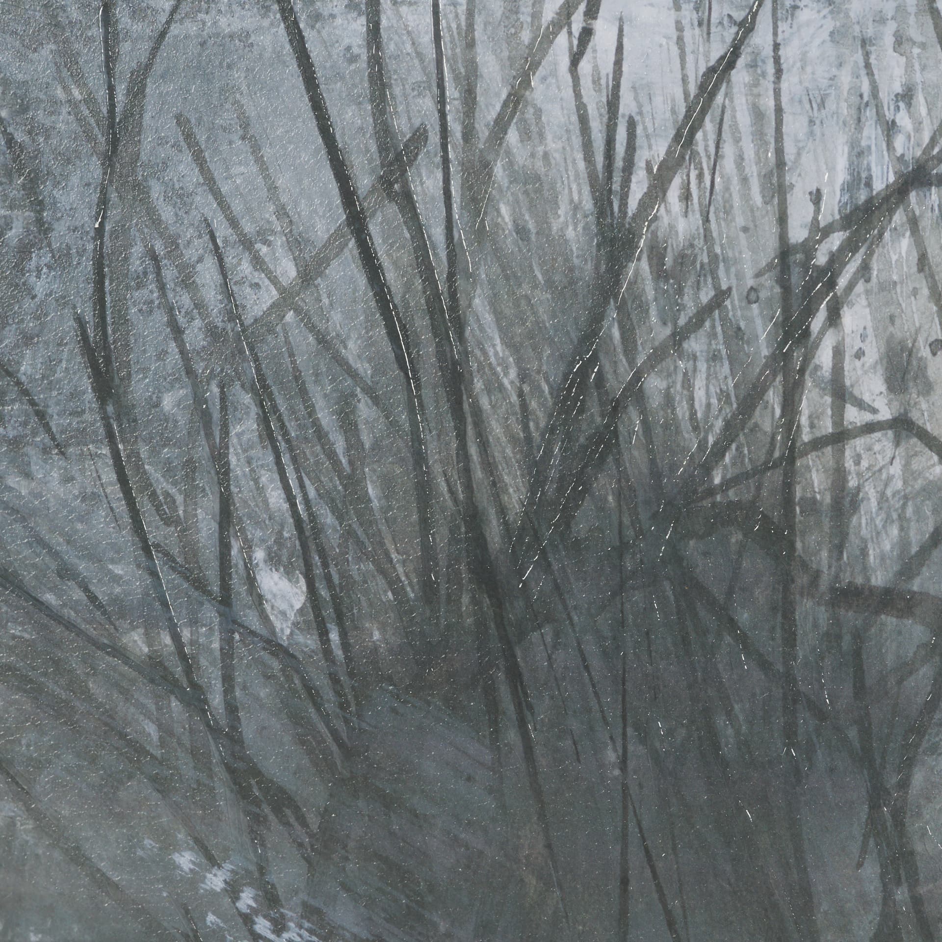 Brook and Willows I by Mercana Studio Hand Embelished Textured Framed Artwork Matted under Glass — product photograph