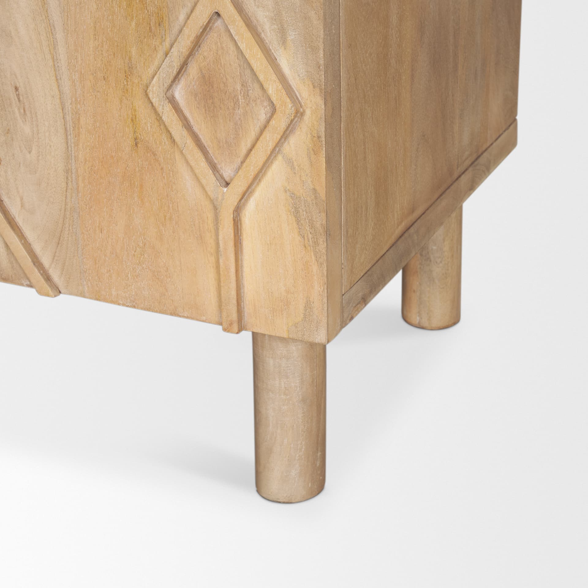 Heera Light Brown Diamond w/ Shelf Motif Sideboard — product photograph