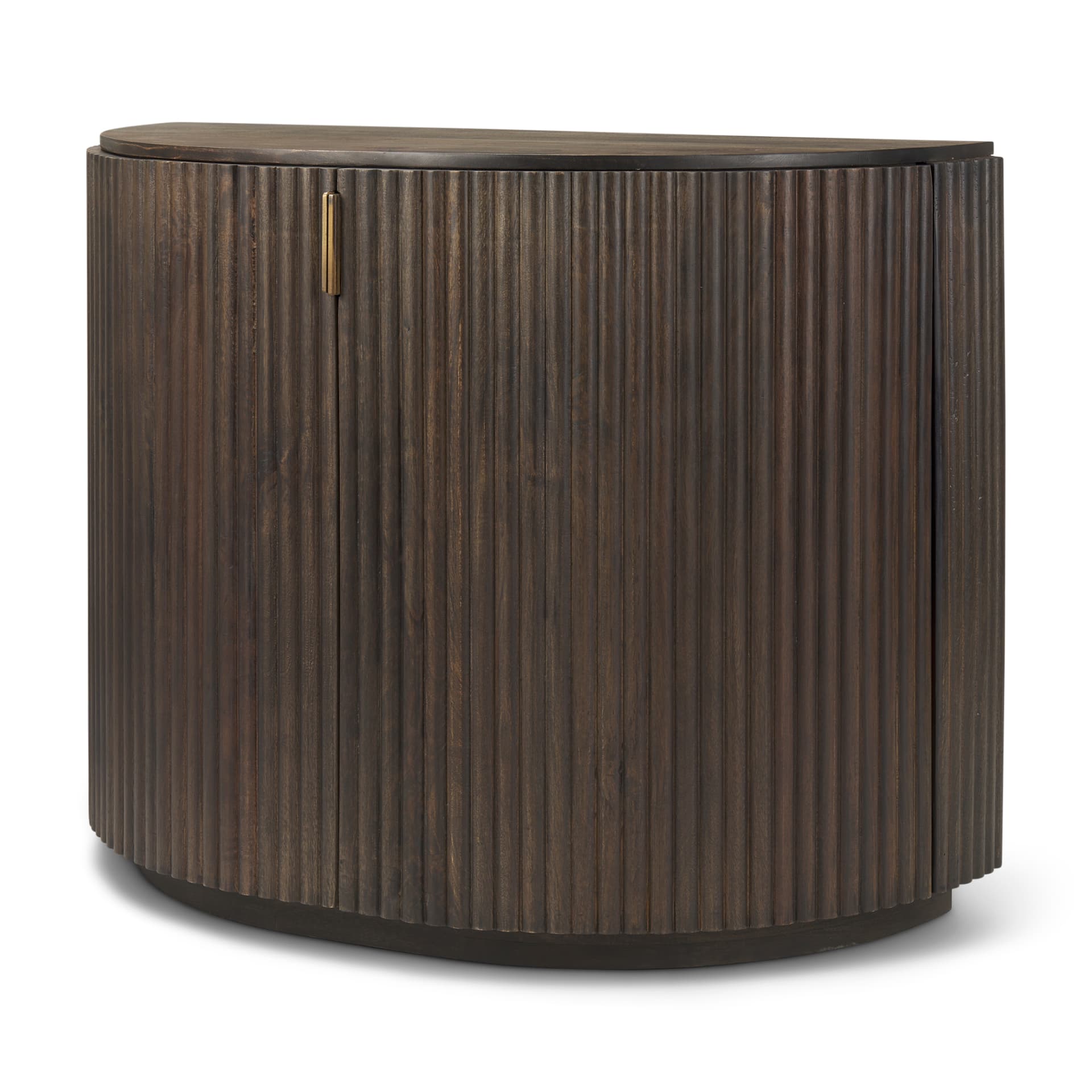 Terra Fluted Dark Brown 2-Door Accent Cabinet — product photograph