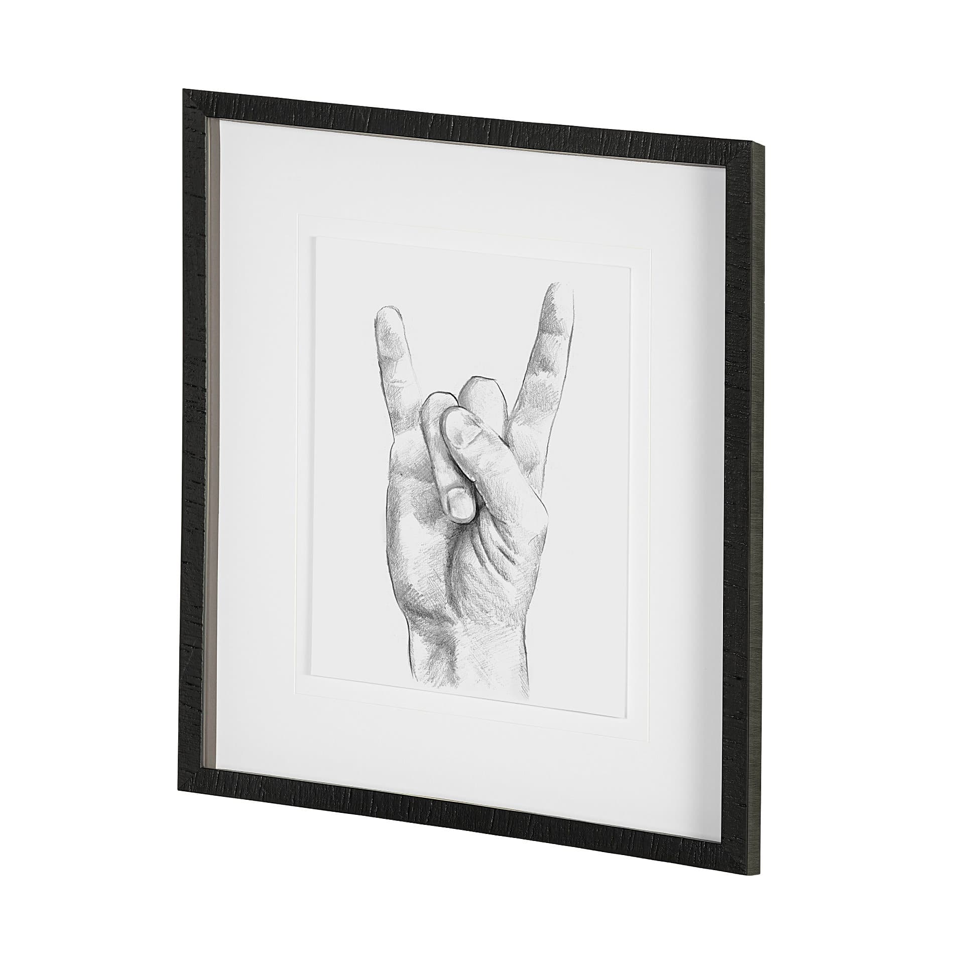 Hand Signs IV by Jennifer Paxton Parker a Framed Art Print Matted under Glass — product photograph