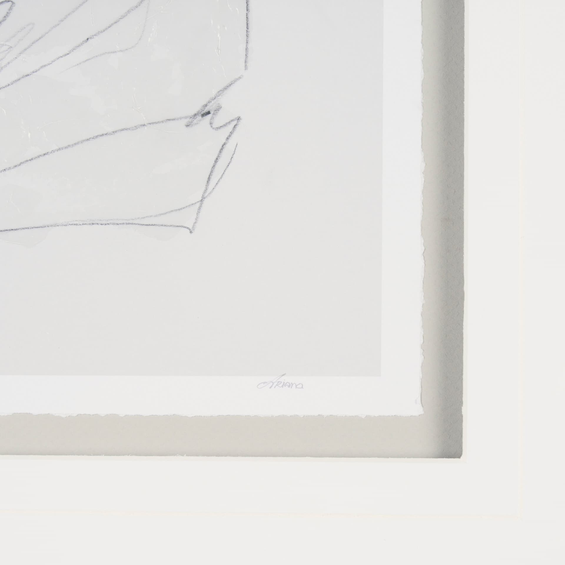 Sitting Model III by Mercana Studio a Hand Embellished Framed Art Print Matted under Glass — product photograph