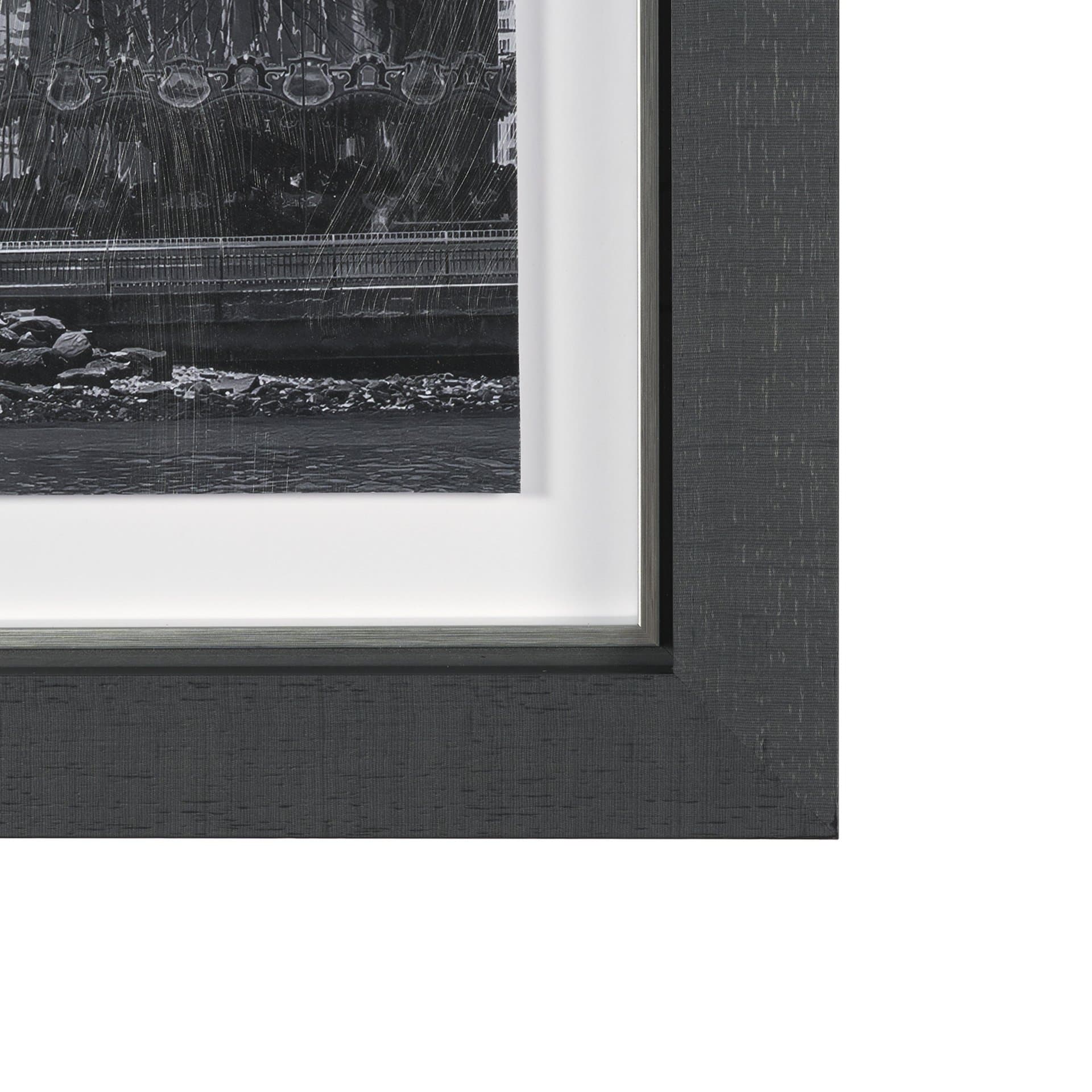 Brooklyn Bridge (Set of 3) by Richard Silver Textured Framed Art Print Matted under Glass — product photograph
