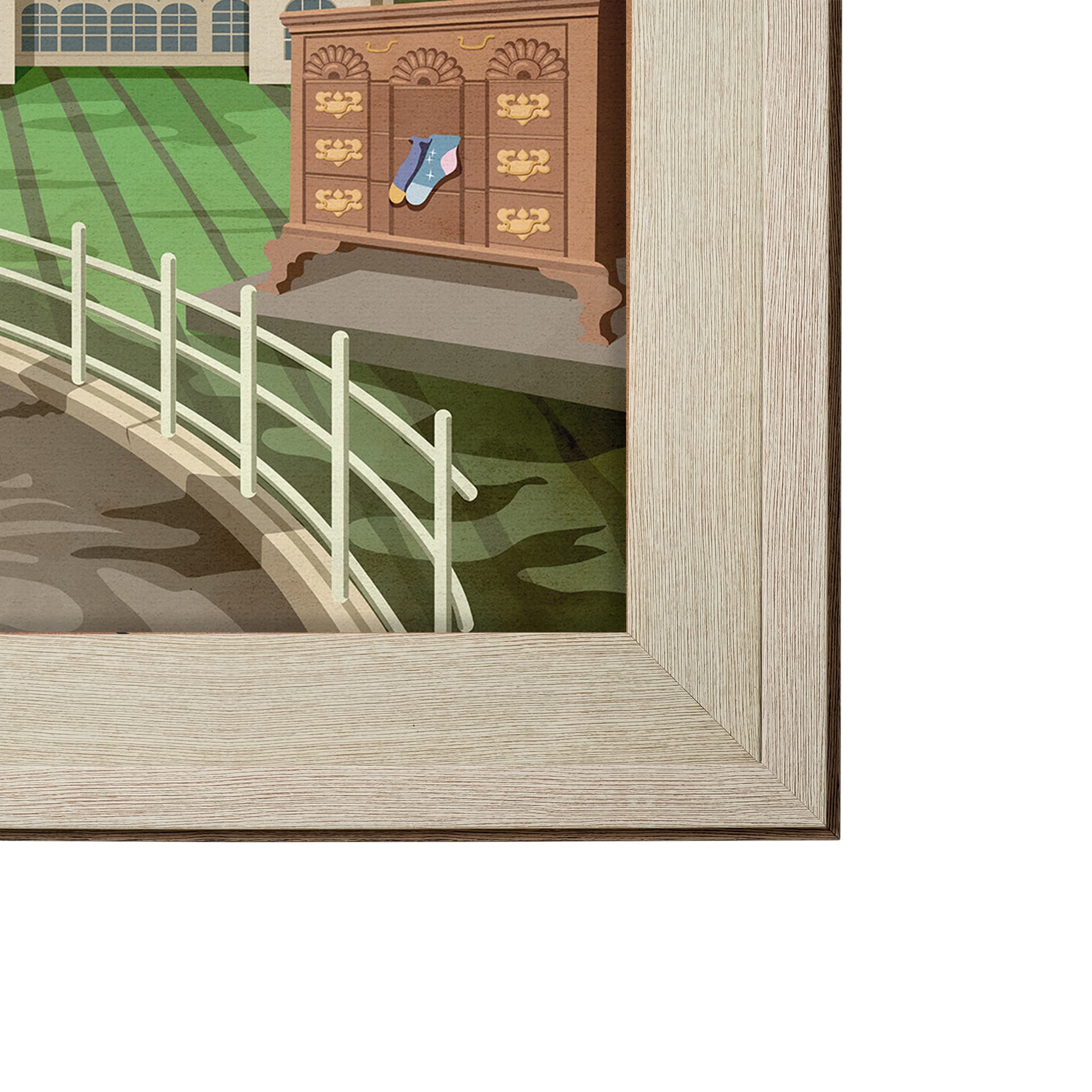 North Carolina by Mercana Studio a Framed Art Print Matted under Glass — product photograph