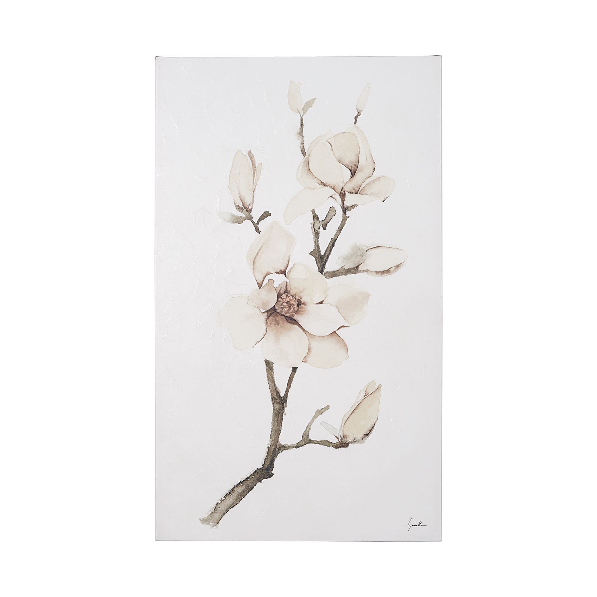 Magnolia III by Gabrielle Campbell a Hand Embellished Textured Canvas — product photograph